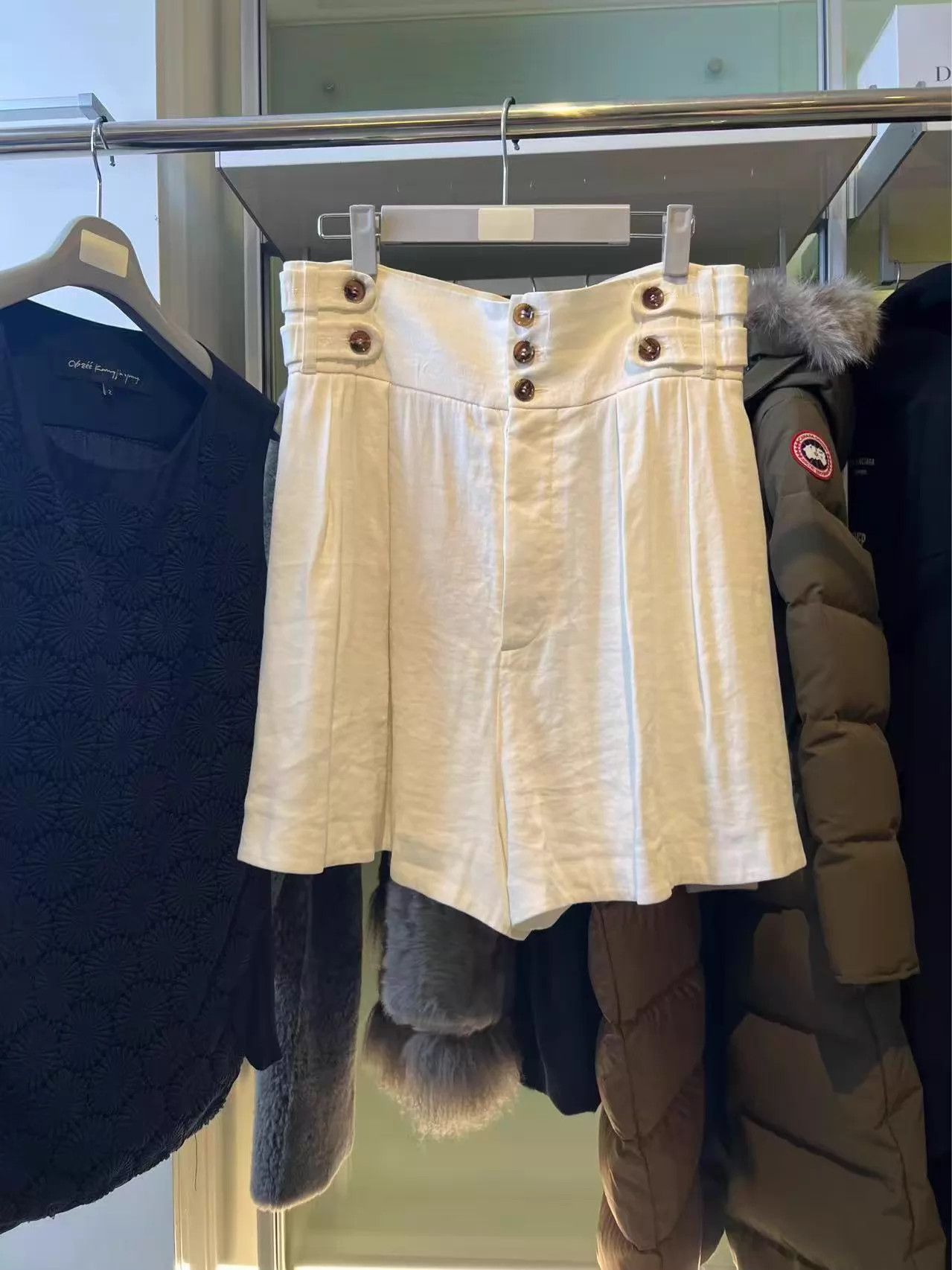 Chloe Chloé Cream Skort Viscose Blend Cotton Lining 38 Paris New Size 26" / US 2 / IT 38 - 2 Thumbnail