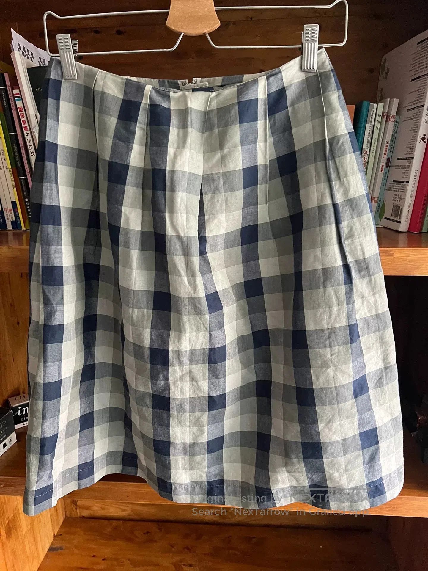 Margaret Howell Margaret Howell Cotton-Linen Check Skirt. Size 37" - 4 Thumbnail