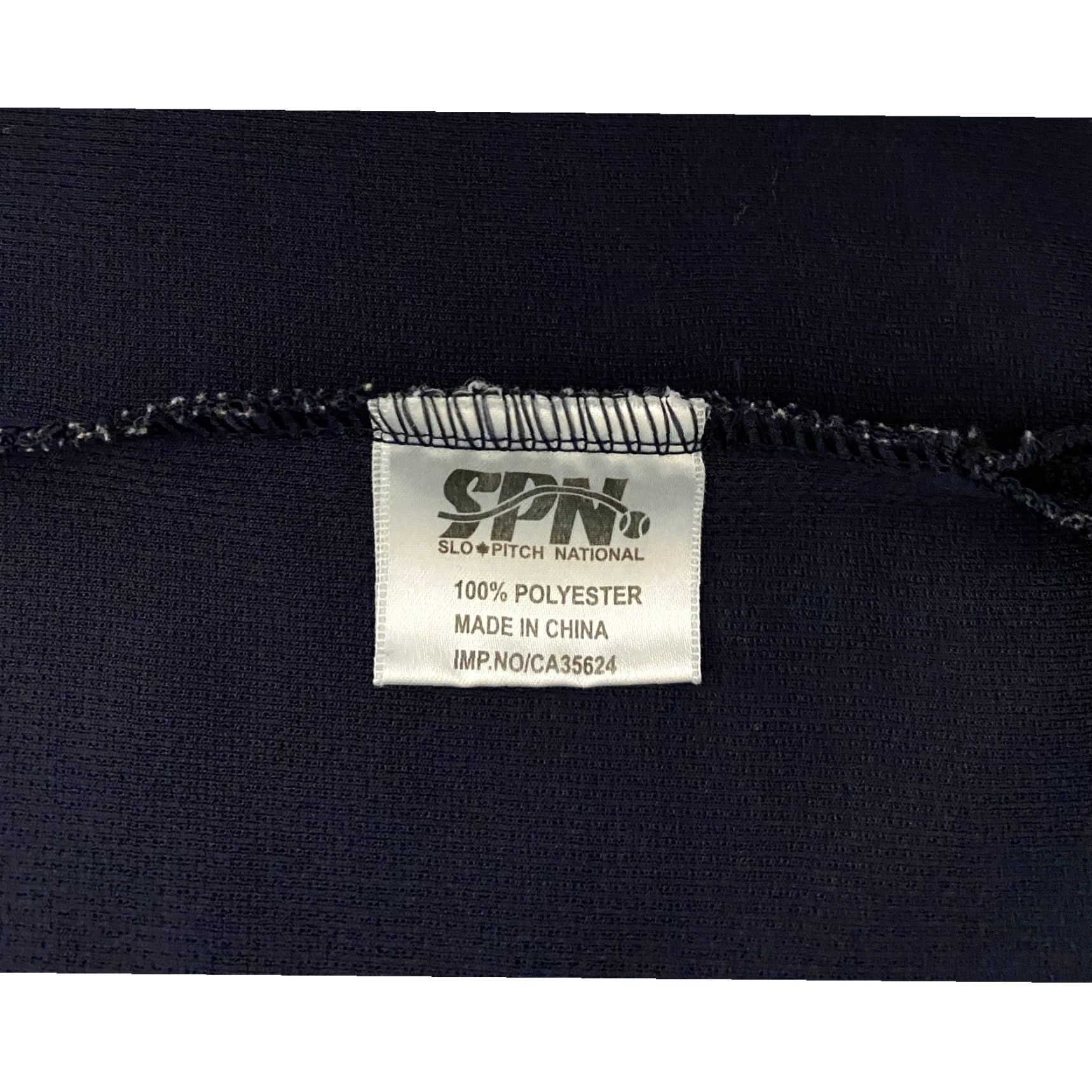 Vintage SPN Slo Pitch National Championship Pullover Jersey Mens XL 1/4 Zip Navy Red Blue Polyester Knit Pockets 100% Sweatshirt? Size US XL / EU 56 / 4 - 7 Thumbnail