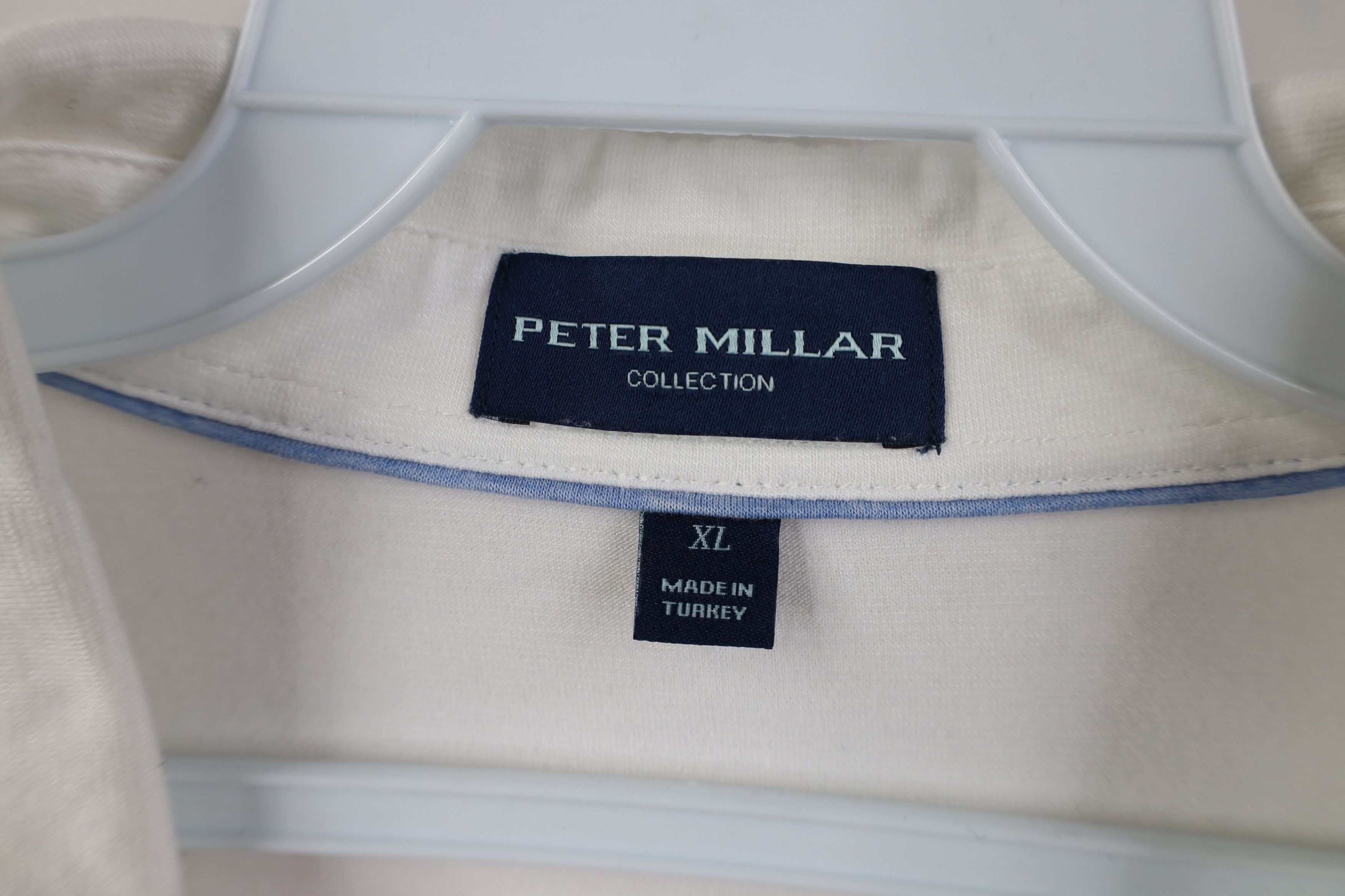Peter Millar Peter Millar Collection Knit Collared Golf Polo Shirt White Size US XL / EU 56 / 4 - 7 Thumbnail