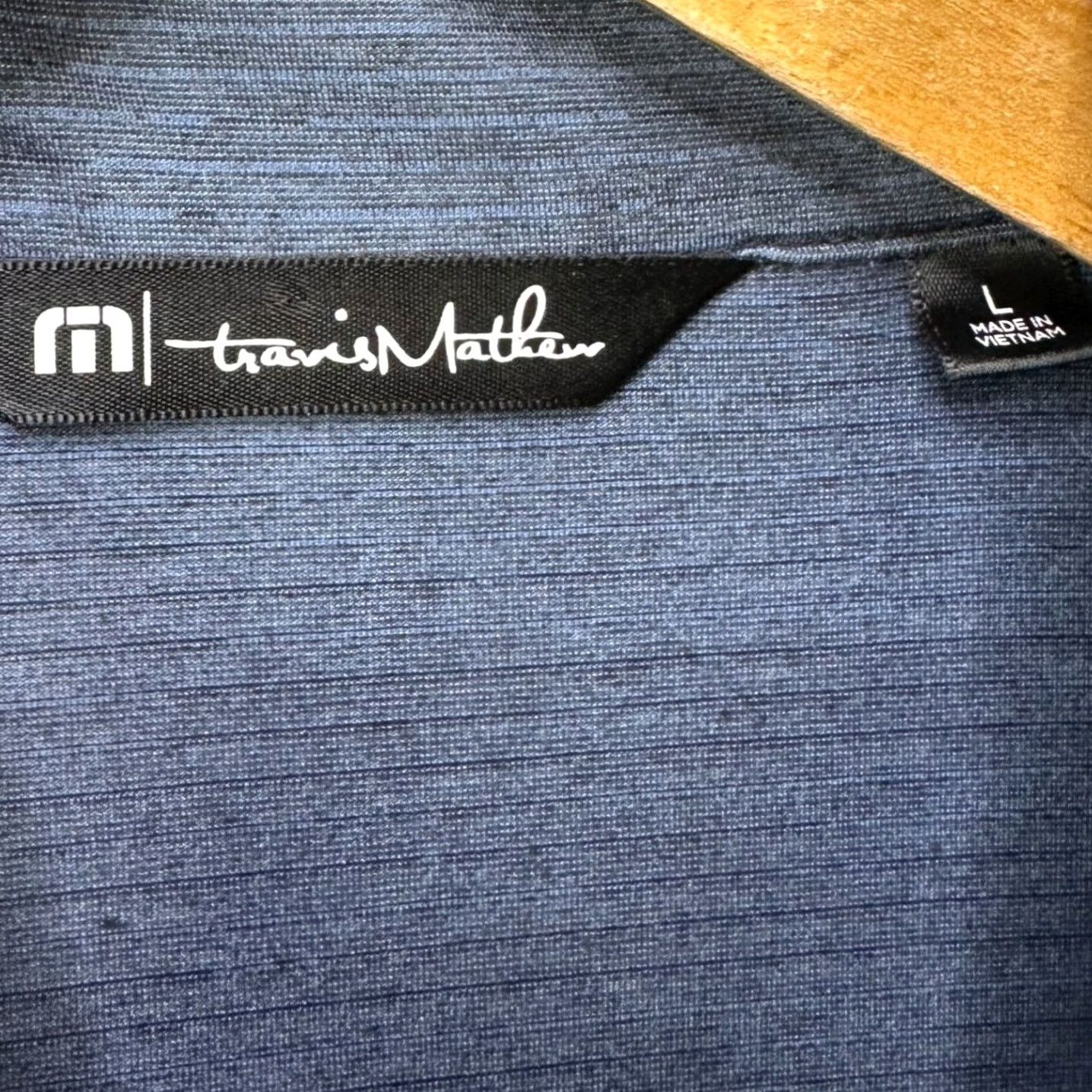 TravisMathew Travis Mathew Pullover Shirt Men Large Blue Quarter Zip Long Sleeve Logo Breathable Mock Neck Athletic Slim Fit Size US L / EU 52-54 / 3 - 5 Thumbnail