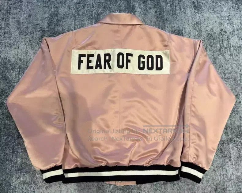Fear of God Fear of God Pink baseball jacket from Season 5 Size US M / EU 48-50 / 2 - 2 Thumbnail