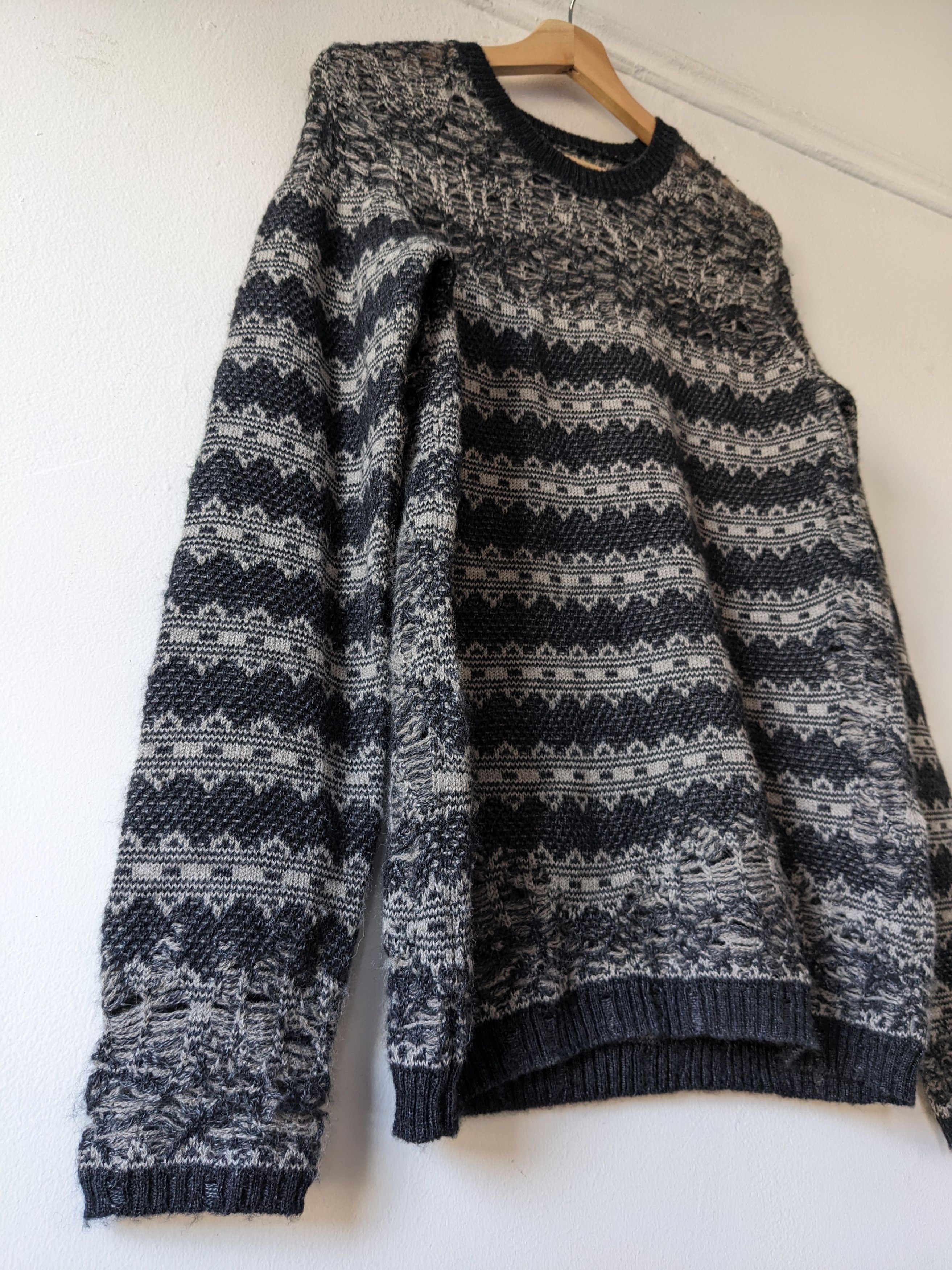 Maison MIHARA YASUHIRO "Static" Loose Gauge Knit Sweater Size US M / EU 48-50 / 2 - 2 Thumbnail