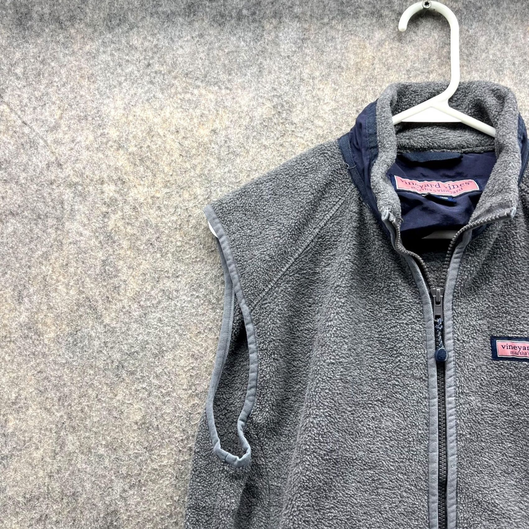 Vineyard Vines Vineyard Vines Women XS Gray Full Zip Fleece Jacket Sleeveless Sweater Size XS / US 0-2 / IT 36-38 - 3 Thumbnail