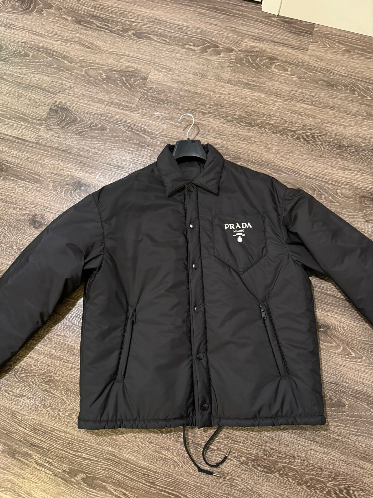 Pre-owned Prada Re-nylon Jacket Size Medium In Black