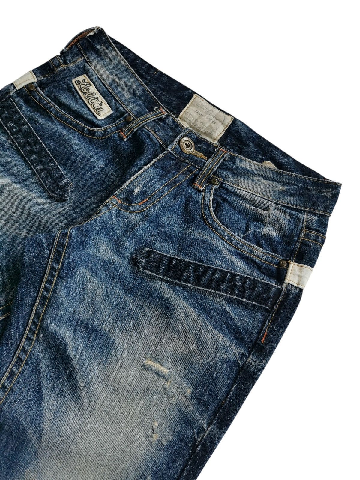 If Six Was Nine Flare Jeans Lolita Acid Wash Clawmark Boot Cut Denim 🔸 Size US 30 / EU 46 - 5 Thumbnail