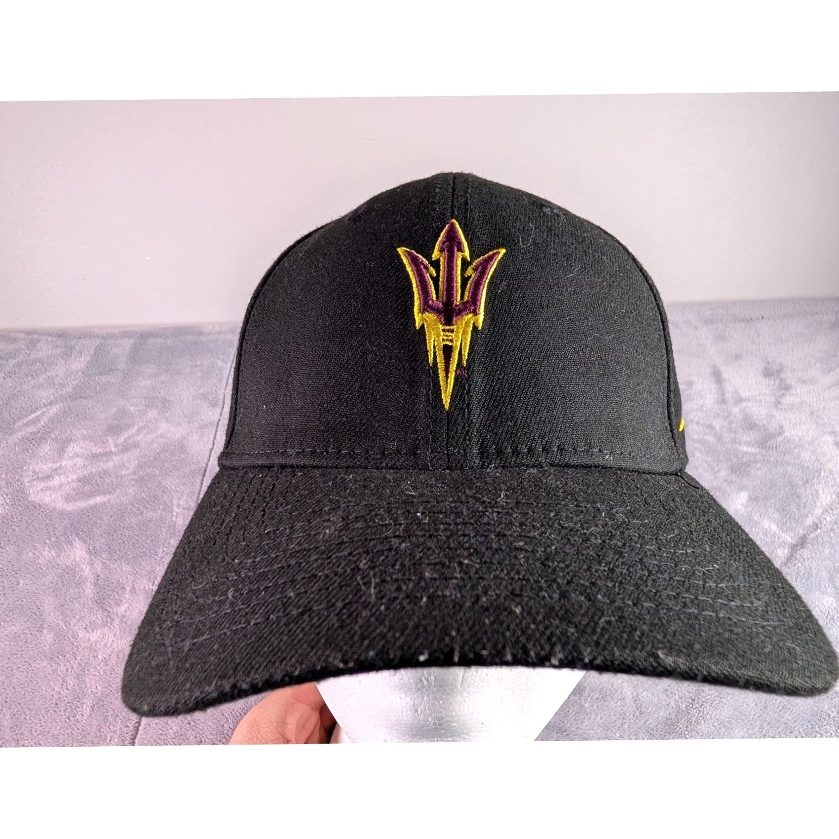 New Era New Era 39THIRTY Arizona State ASU Sun Devils Hat Black M/L Stretch Fit Cap Hats Mens Large Black Sun Devils Embroidery Stadium Size ONE SIZE - 2 Thumbnail