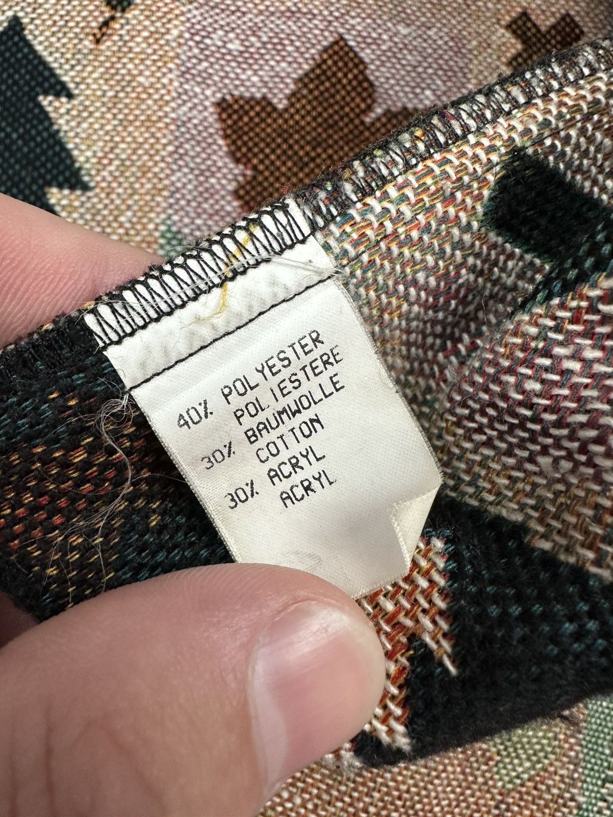 Vintage Vintage Tapestry Knit Cabin Vest Naturecore Size L / US 10 / IT 46 - 6 Thumbnail