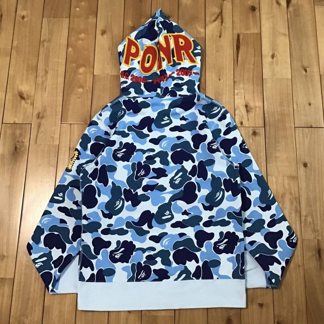 BAPE ABC camo Blue shark full zip hoodie a bathing ape PONR