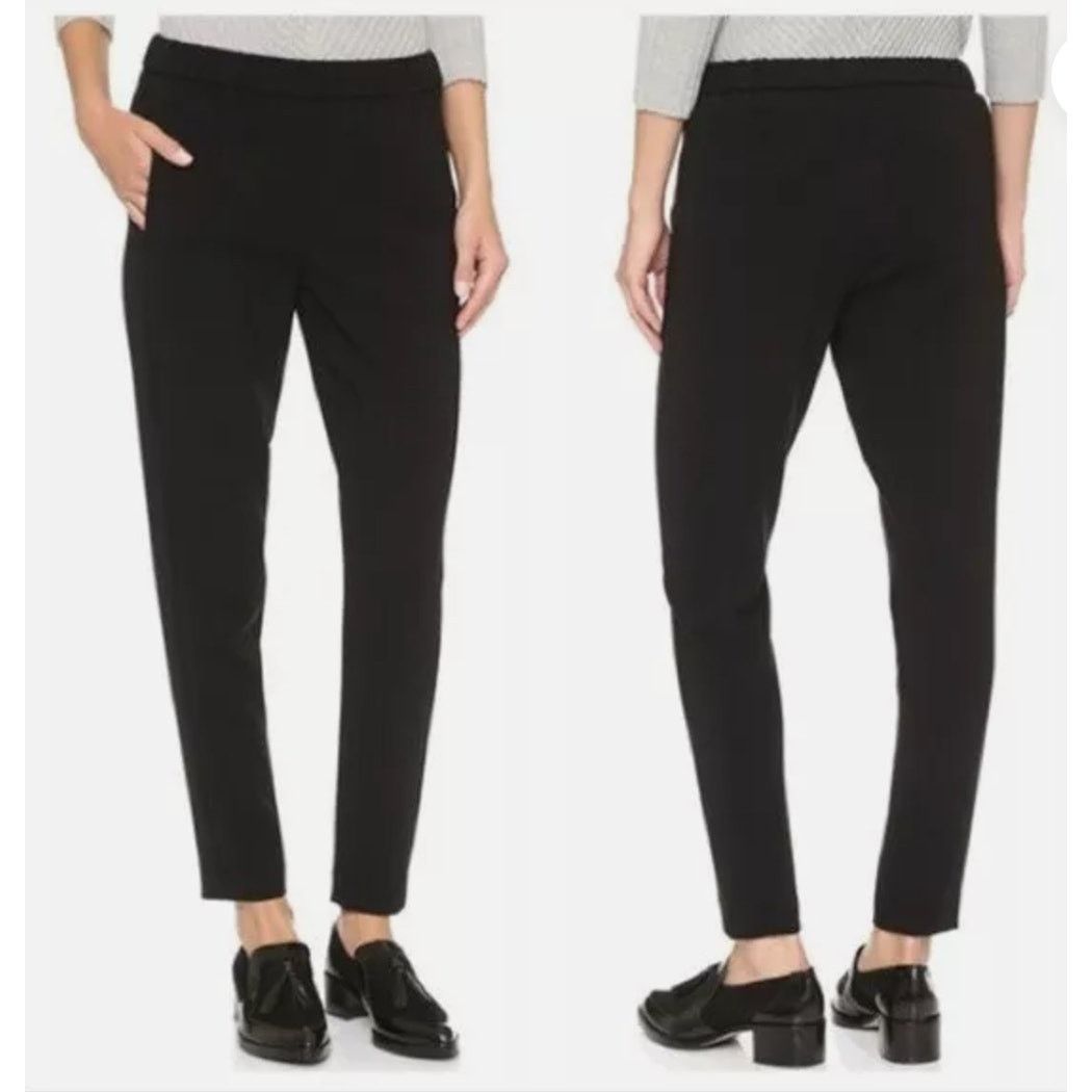 Theory Theory Thorene Black Crepe Pocketed Pull On Slacks P XS Size 27" / US 4 / IT 40 - 4 Thumbnail