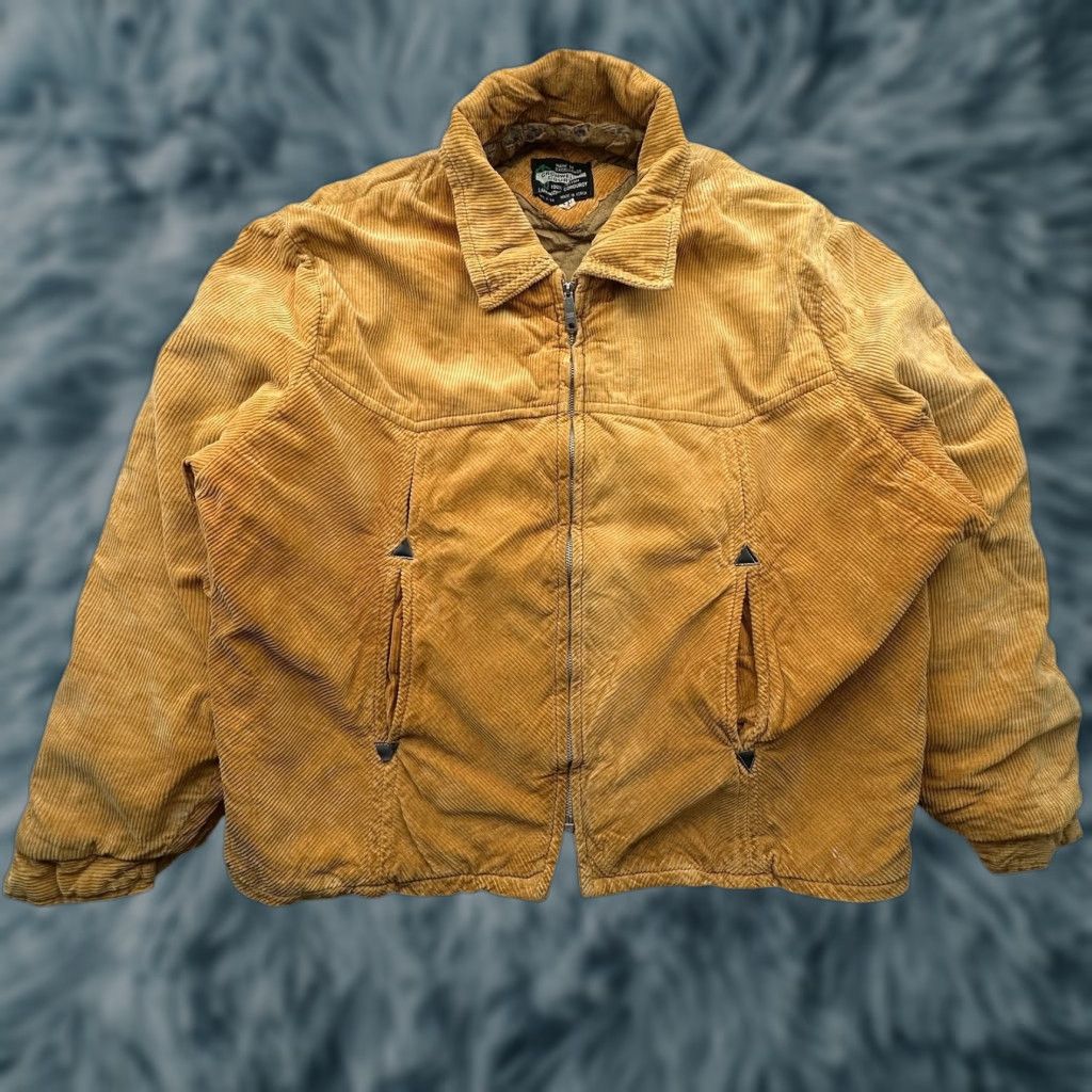 Vintage VINTAGE Cromwell Court Laminated Corduroy Bomber Jacket Mens XL Brown Quilt Lined UTF Full Zip 70s 80s Fall Winter Travel Workwear Size US XL / EU 56 / 4 - 1 Thumbnail