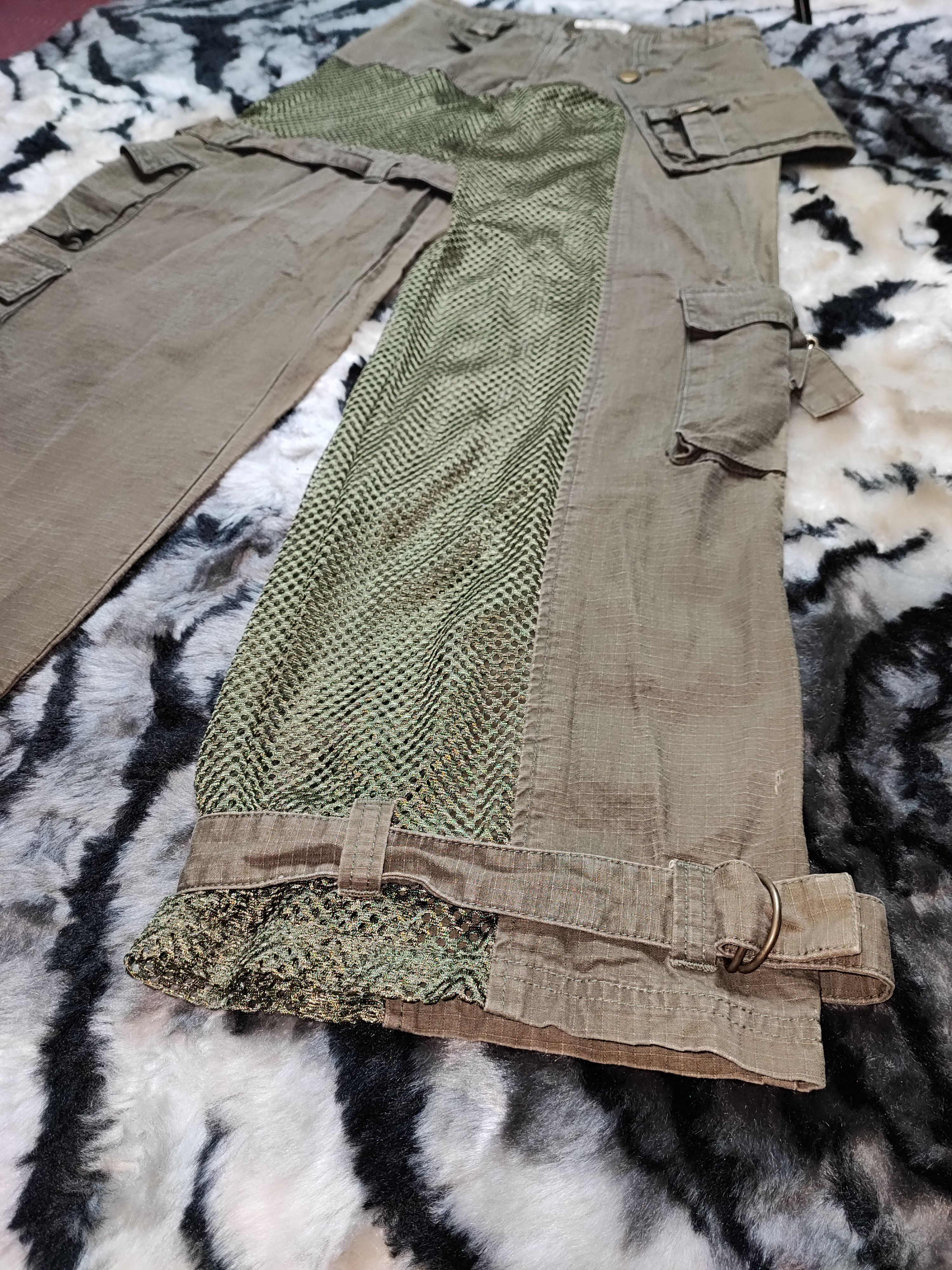If Six Was Nine Vintage LB-03 Bondage Punk Cargo Mesh Military Pants Size US 28 / EU 44 - 4 Thumbnail