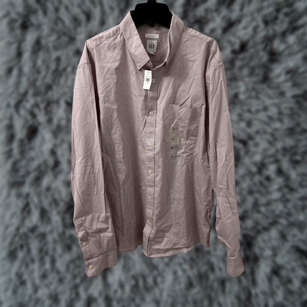 Gap GAP Oxford Shirt Mens XL Purple Untucked Fit Button-Down Long Sleeve NWT Size US XL / EU 56 / 4 - 1 Thumbnail