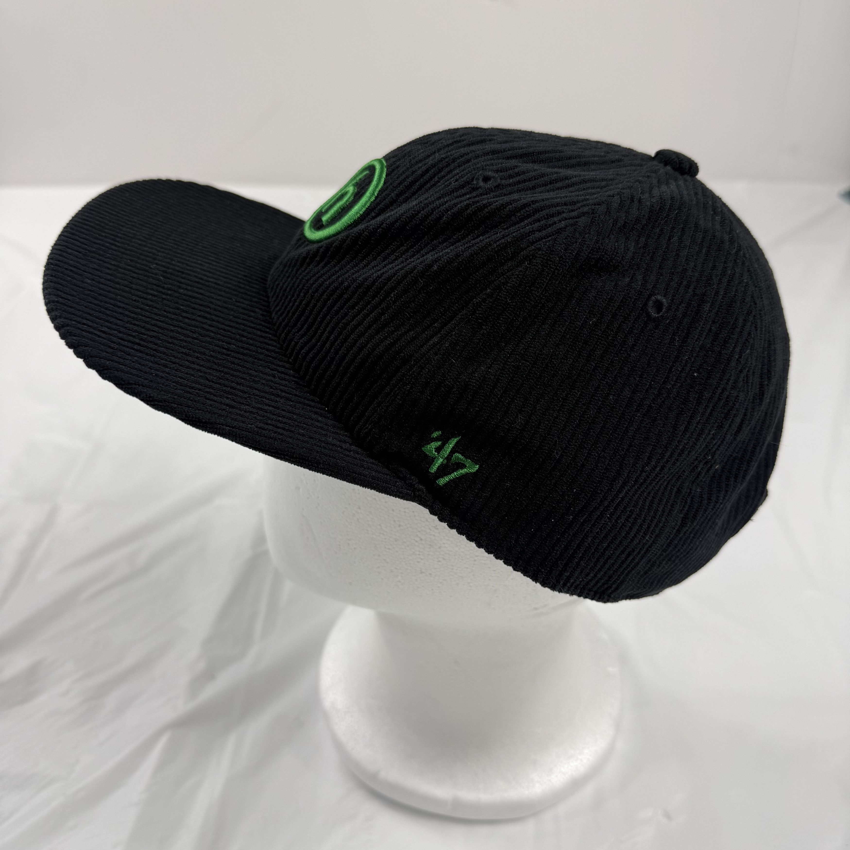 Huf HUF x 47 Brand Black Corduroy Snapback Hat Size ONE SIZE - 4 Thumbnail