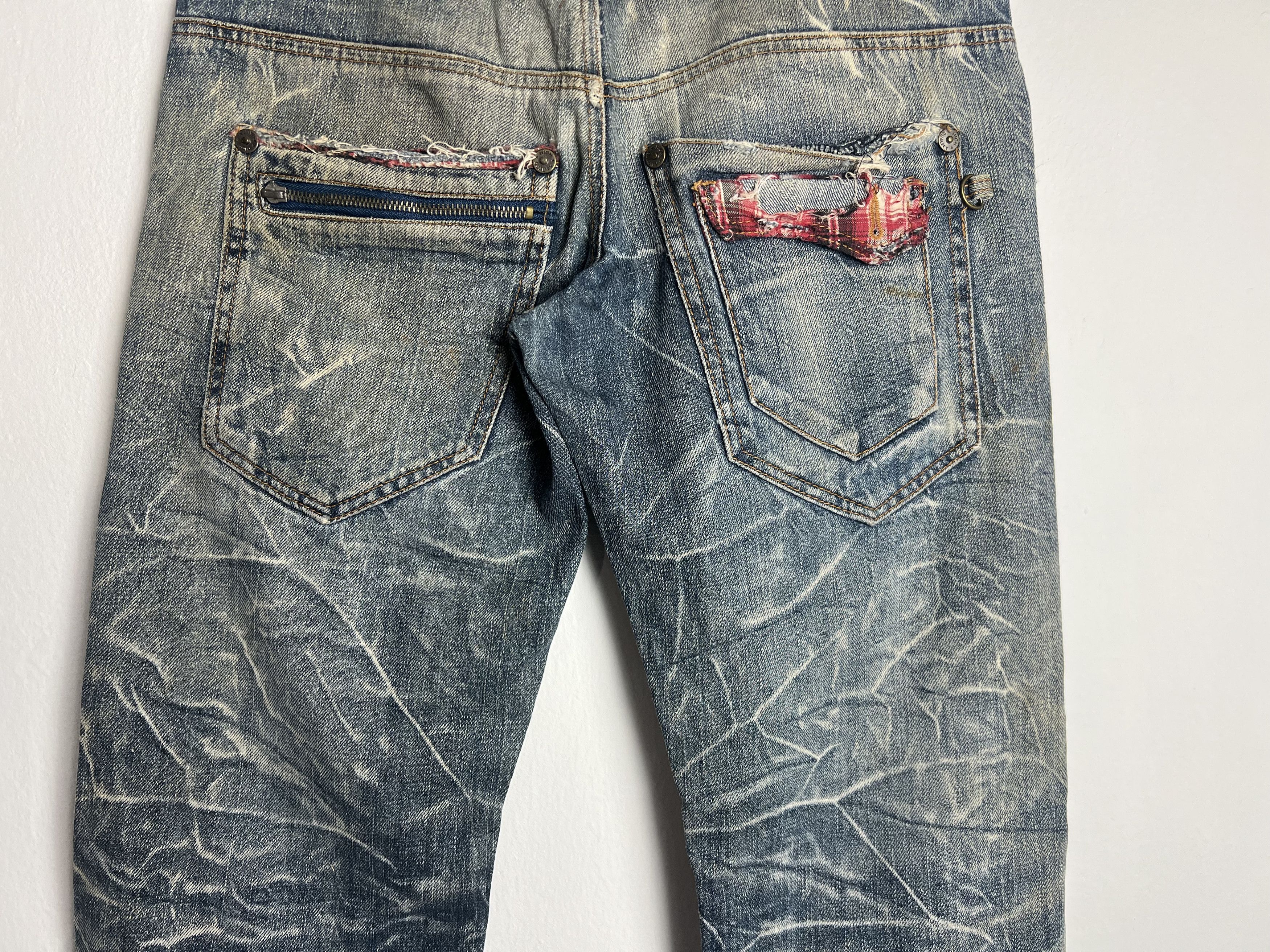 Unsound Rags Nylaus Double Waist Distressed Clawmark Denim Jeans Size US 30 / EU 46 - 9 Thumbnail