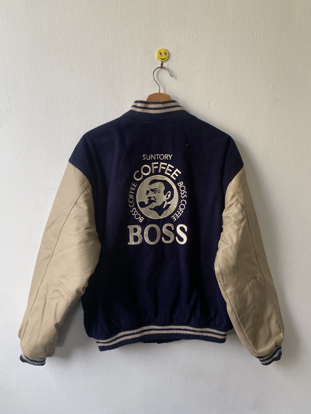 Japanese Brand Vintage Suntory Boss Coffe Wool Varsity Jacket Size US L / EU 52-54 / 3 - 1 Thumbnail