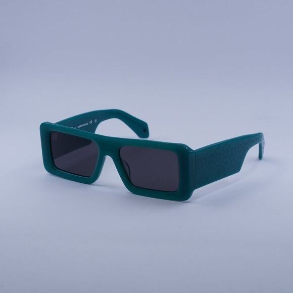 Off-White Off-White OERI140 TROY 5907 Sunglasses Teal Rectangle Frame Size ONE SIZE - 4 Thumbnail