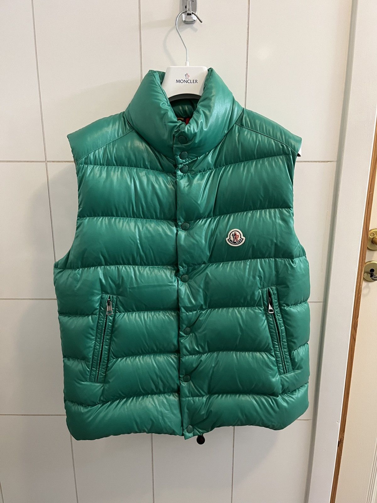 image of Moncler Tibb Gilet Vest in Emerald Green, Men's (Size Medium)