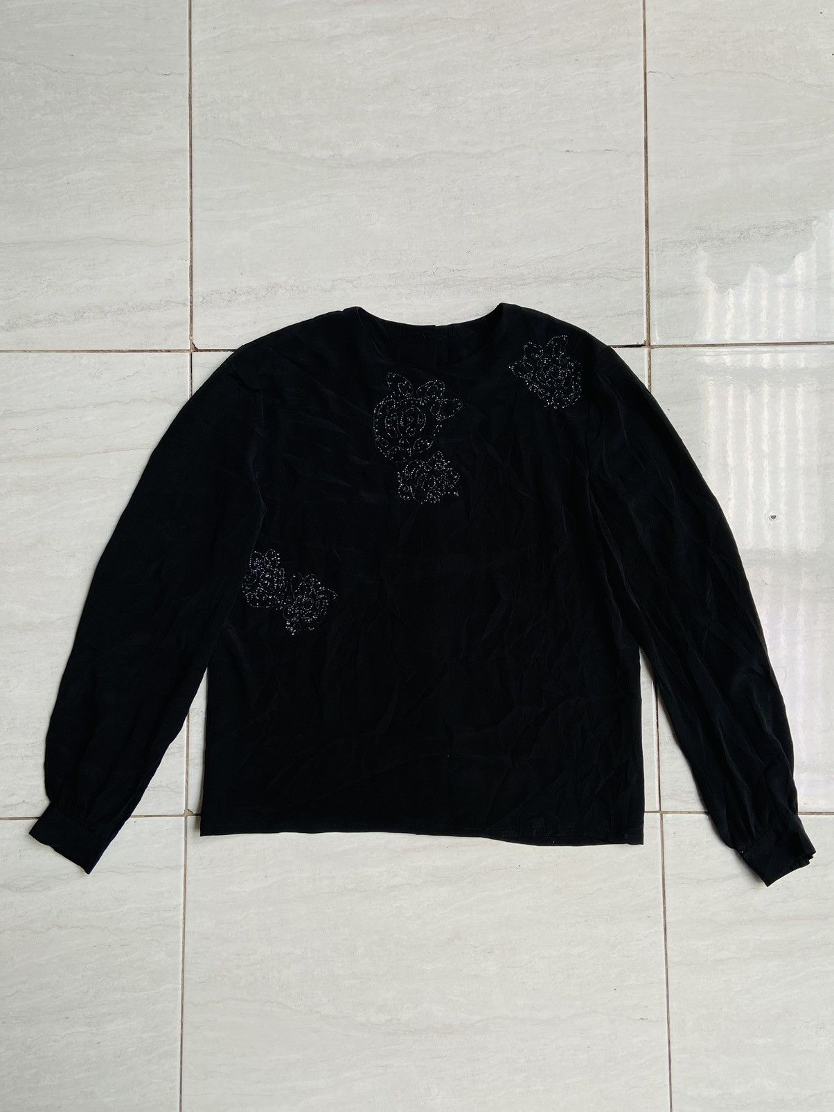 Christian Dior Monsieur CHRISTIAN DIOR Black Blouse Size M / US 6-8 / IT 42-44 - 1 Thumbnail
