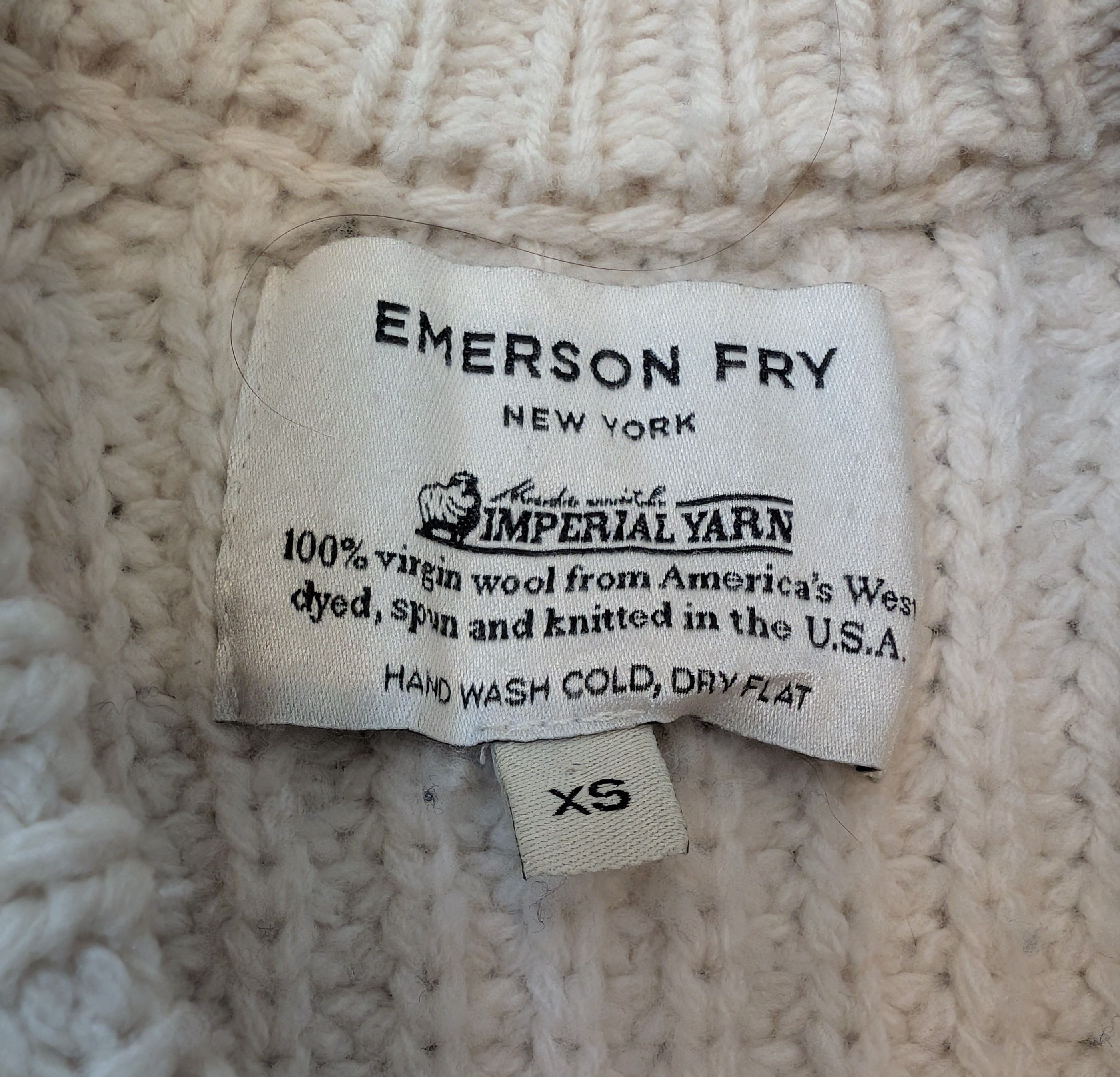 Emerson Fry Emerson Fry Imperial Yarn Virgin Wool Triangle Long Sweater Size XS / US 0-2 / IT 36-38 - 3 Thumbnail