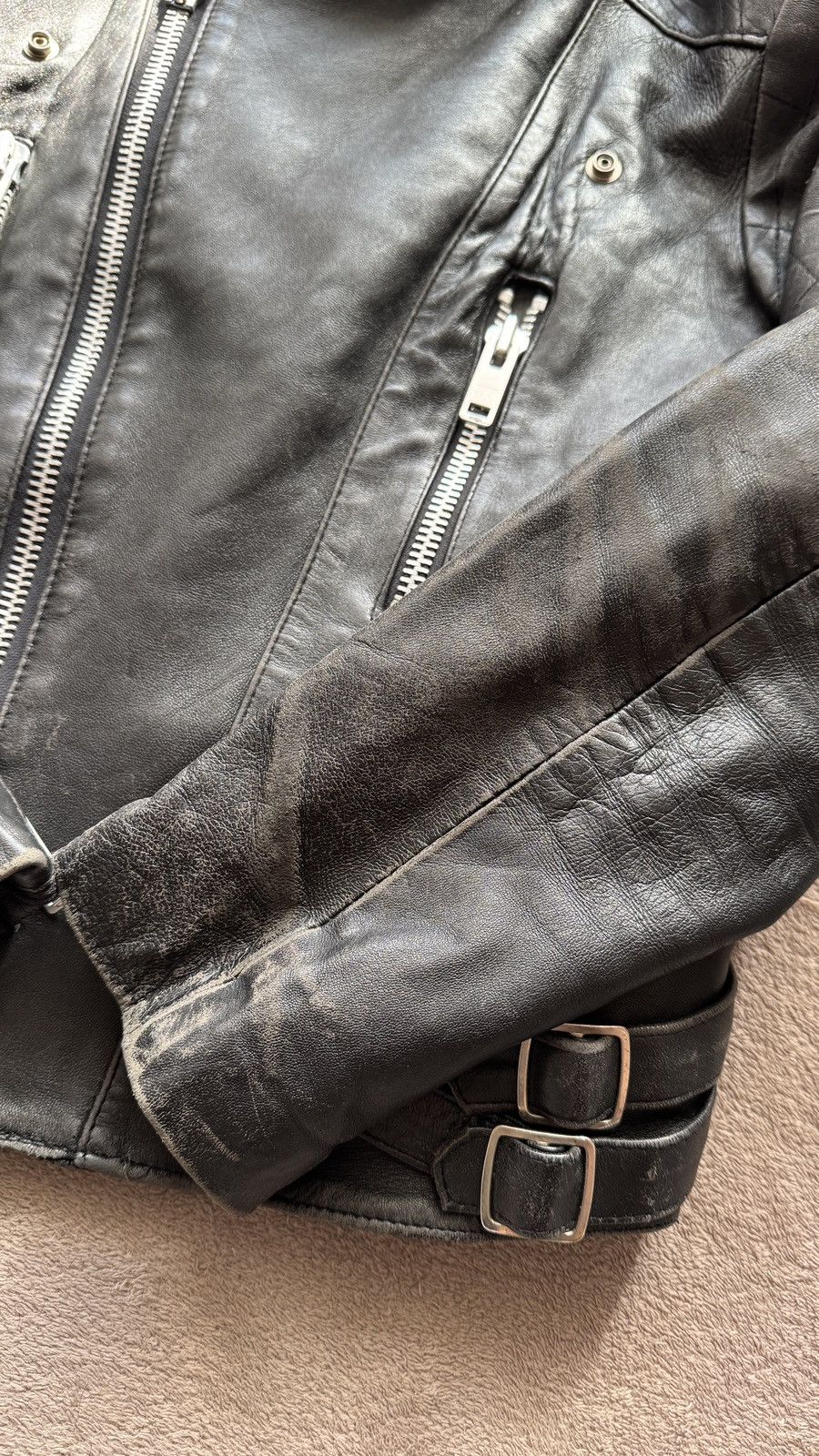 Genuine Leather Y2K Vintage Moto Biker Leather Jacket Gucci Grunge Punk Vibe Size US M / EU 48-50 / 2 - 8 Thumbnail