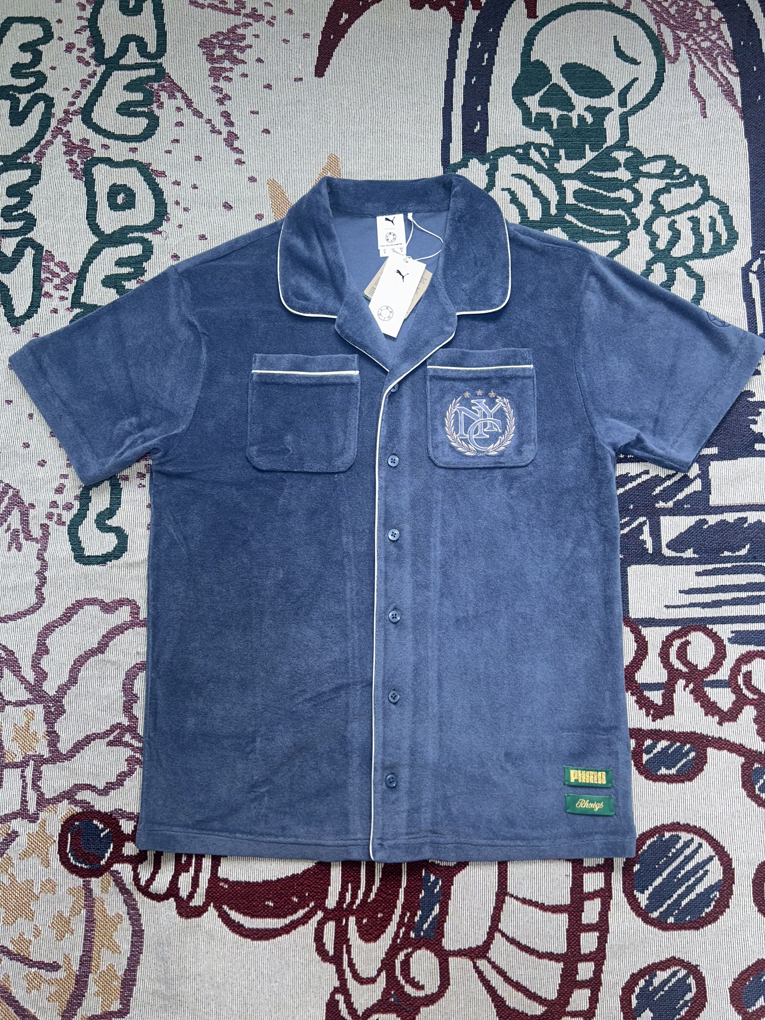 Puma × Rhude [L] PUMA x RHUIGI terry shirts blue men shirts bathrobe Size US L / EU 52-54 / 3 - 1 Thumbnail