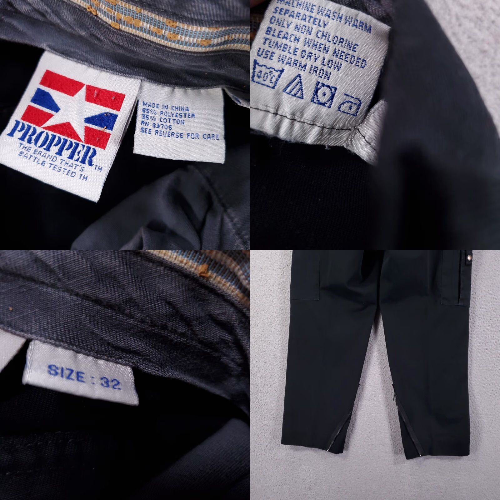 Propper PROPPER Tactical Cargo Pants Mens 32 Zip Leg End Black Utility Work wear Size US 32 / EU 48 - 8 Thumbnail