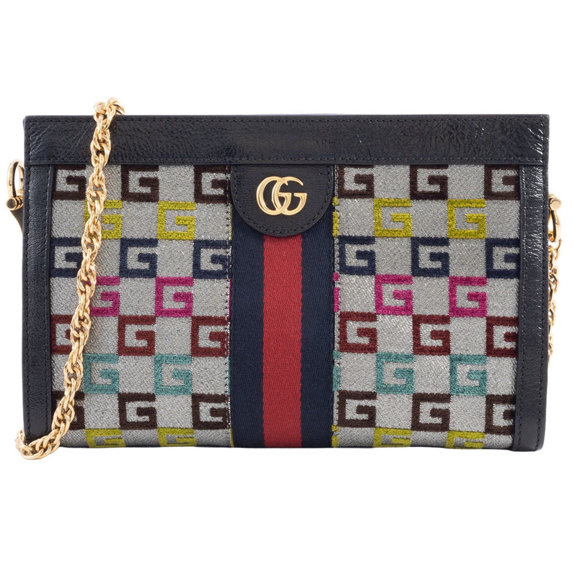 Gucci Gucci Ophidia Small Chain Shoulder Bag 503877 Canvas | Leather Multicolor Women's GUCCI Size ONE SIZE - 1 Thumbnail