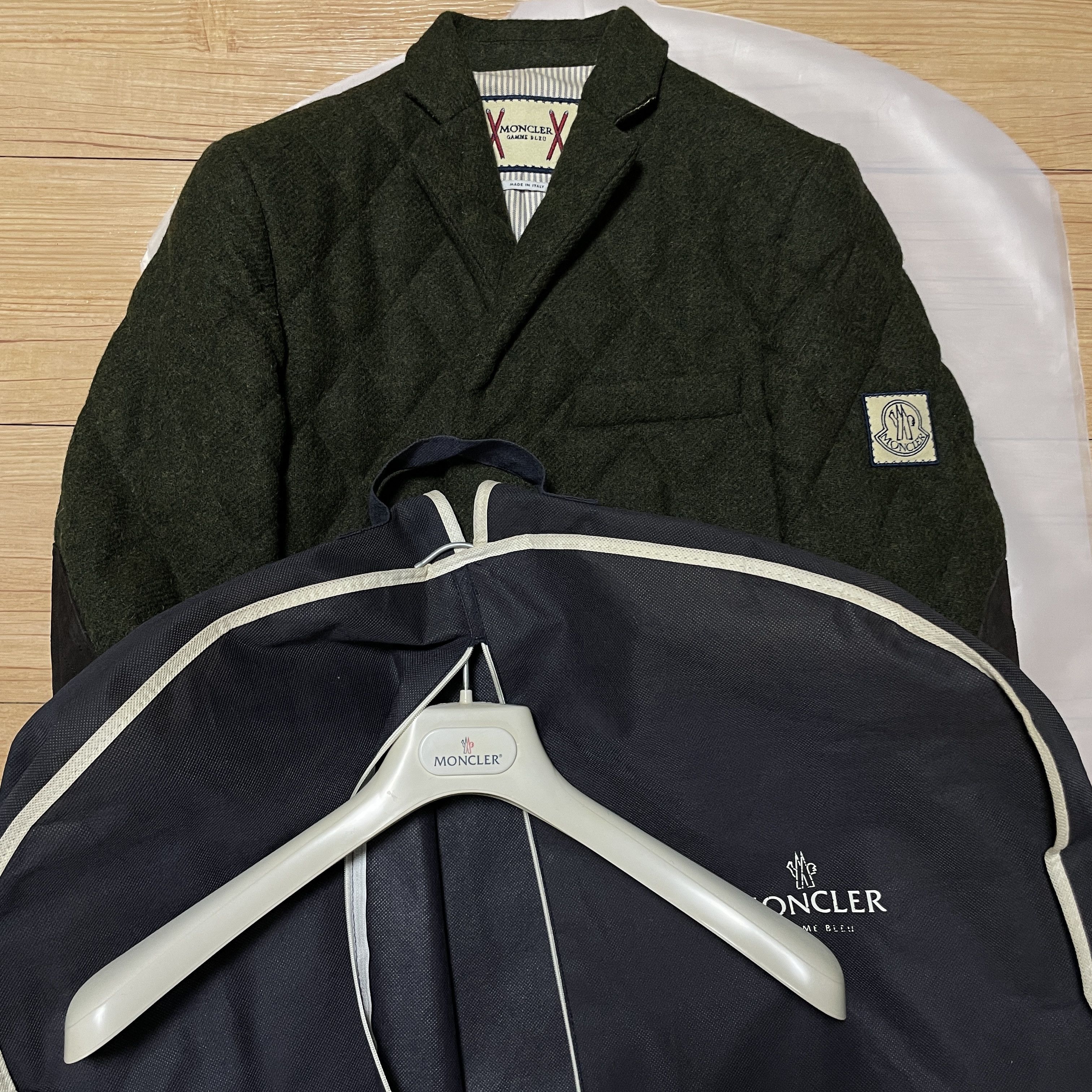 Moncler Gamme Bleu Moncler Gamme Bleu Padded Wool Blazer Forest Green size2 Size 38R - 3 Thumbnail