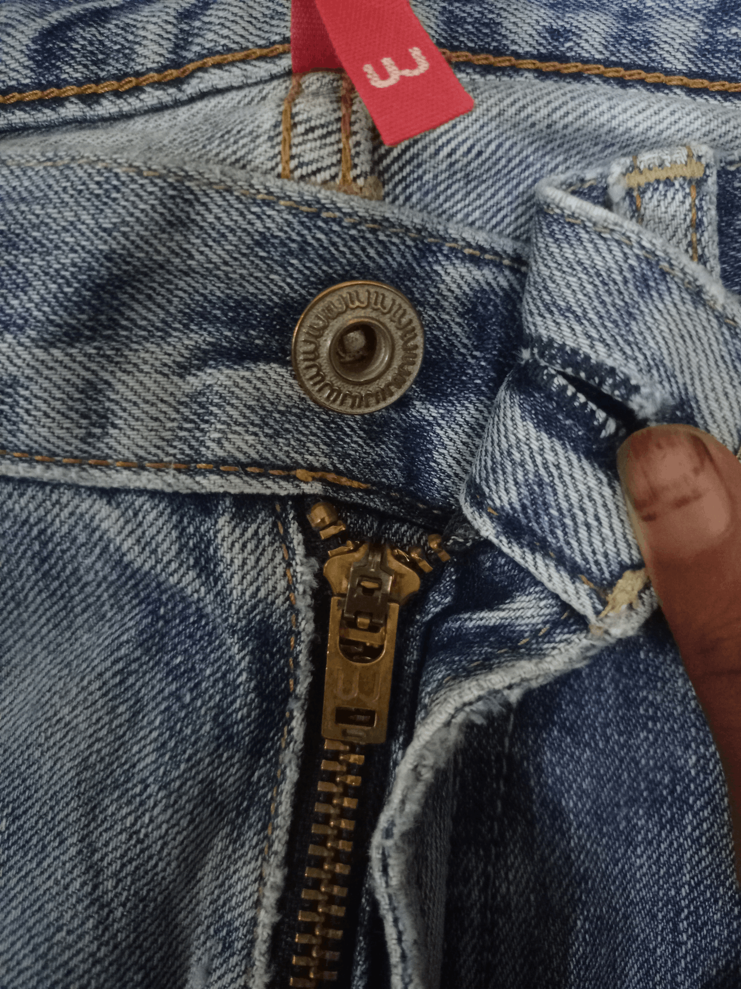 Japanese Brand × Uniqlo Vintage Japanese Uniqlo Blue Wash Distressed Jeans 29x30 Size US 29 - 4 Thumbnail