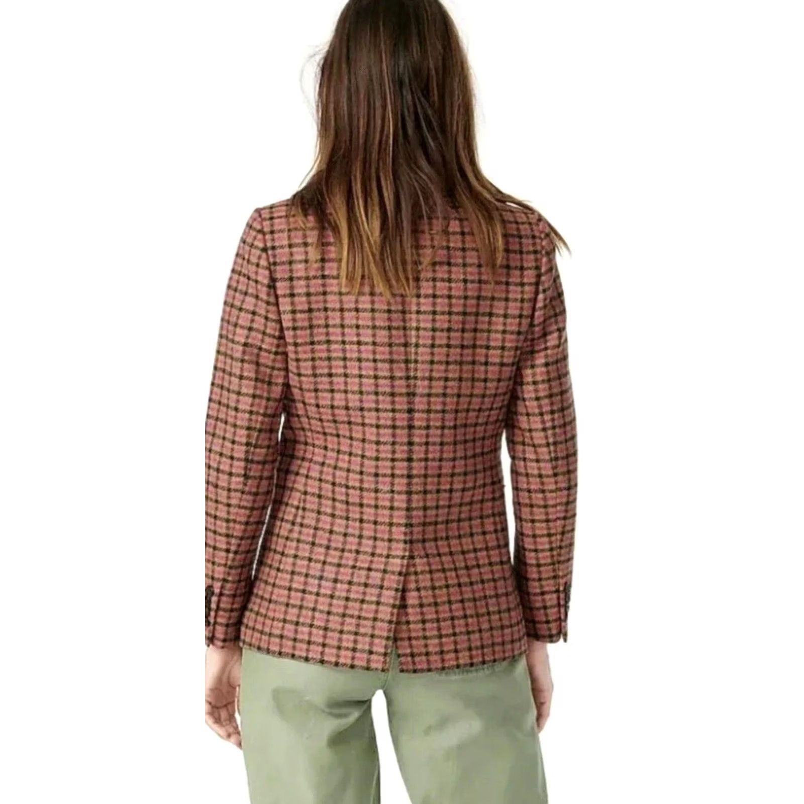 J.Crew J. Crew Parke Plaid English Moon Houndstooth 100% Wool Blazer Jacket Women's 14 Size XL / US 12-14 / IT 48-50 - 2 Thumbnail