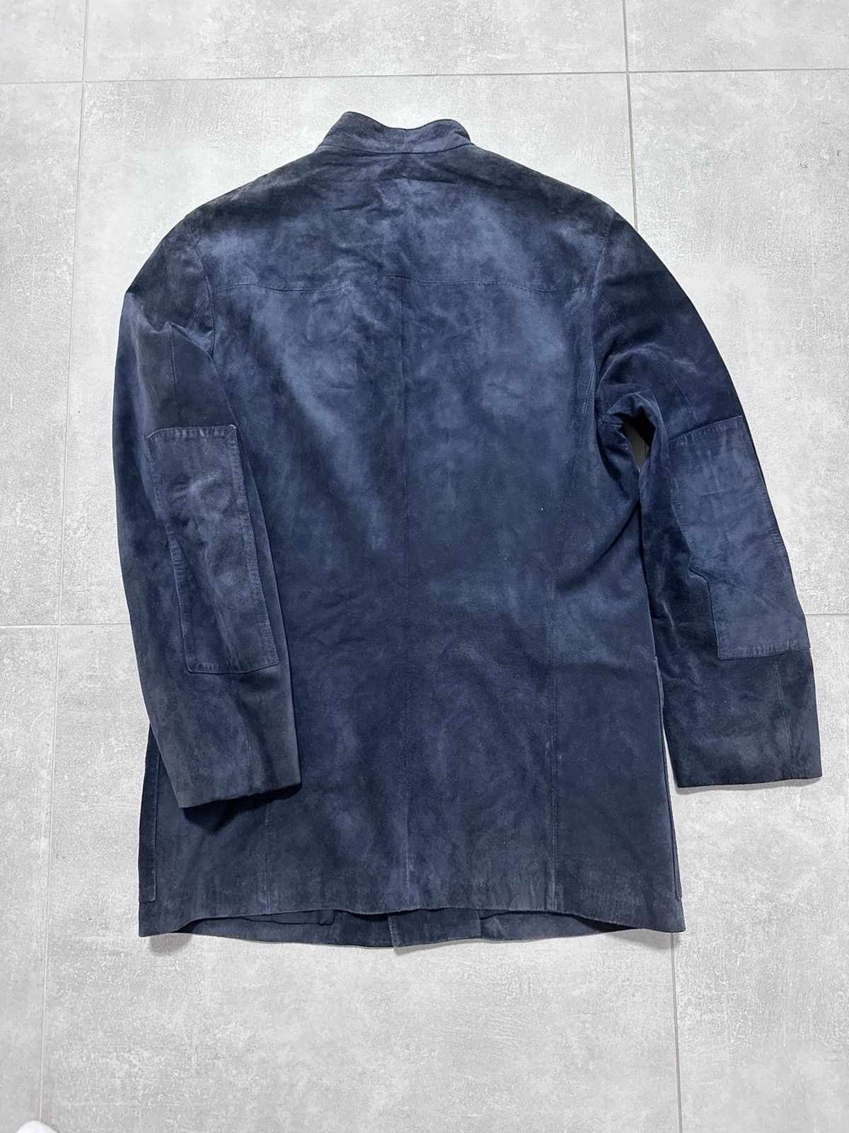 Jil Sander Archive Jil Sander Suede Leather Jacket Blue Mens Size