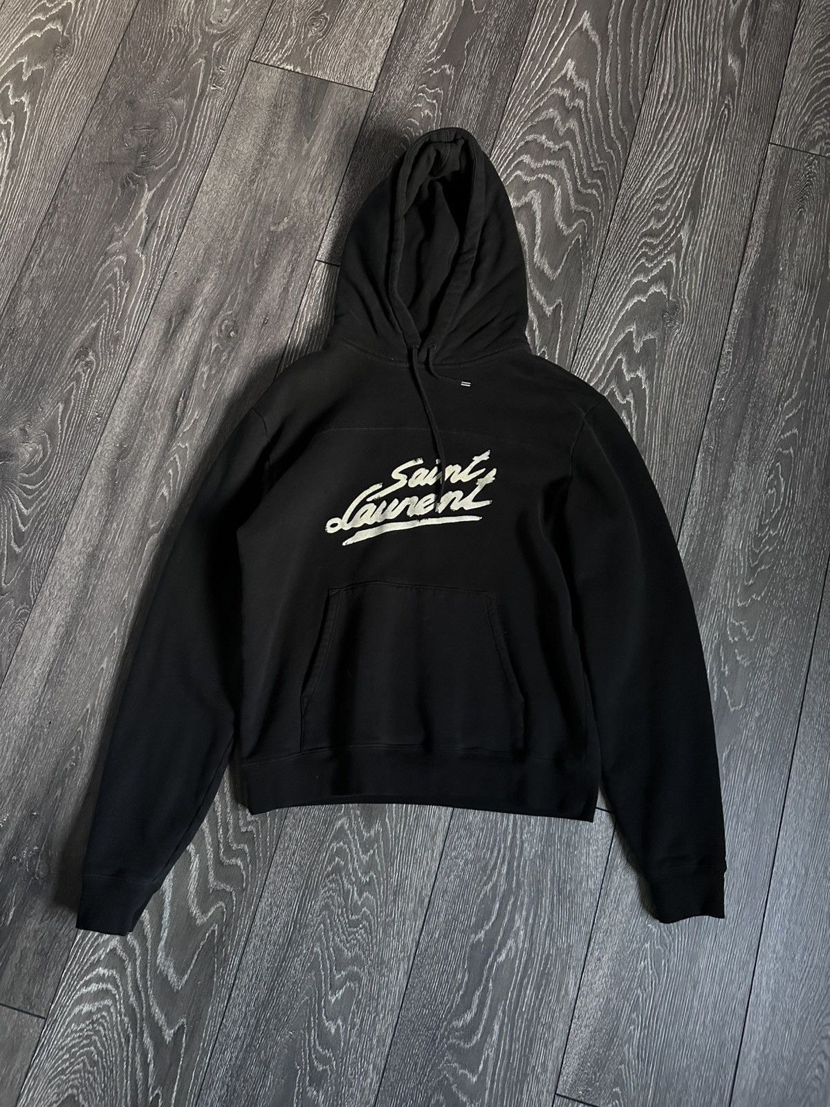 Saint Laurent Paris Saint Laurent Paris Signature logo hoodie