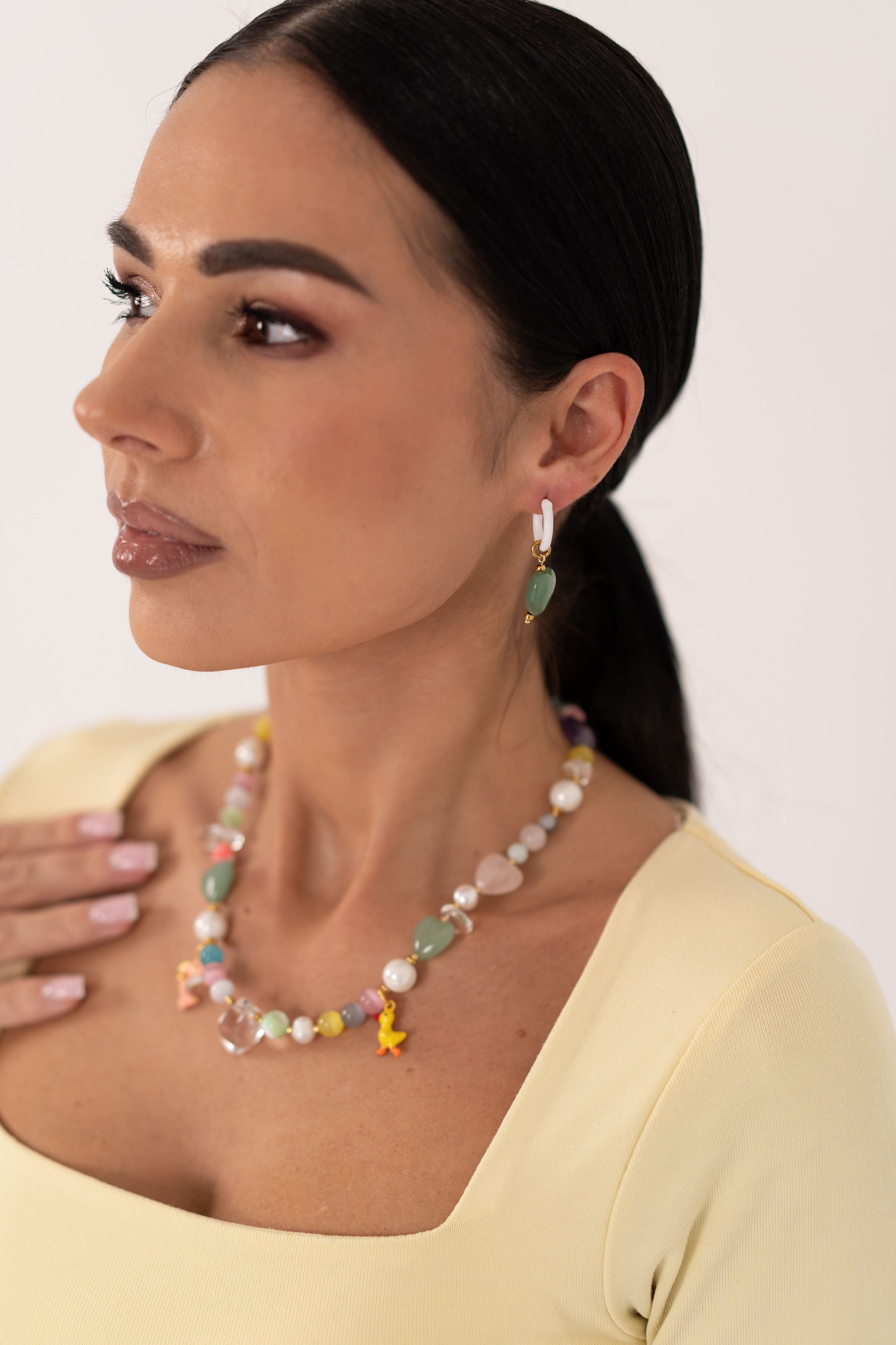 Other Gemstone Necklace & Earrings Set | Handmade Jewelry Size ONE SIZE - 2 Thumbnail