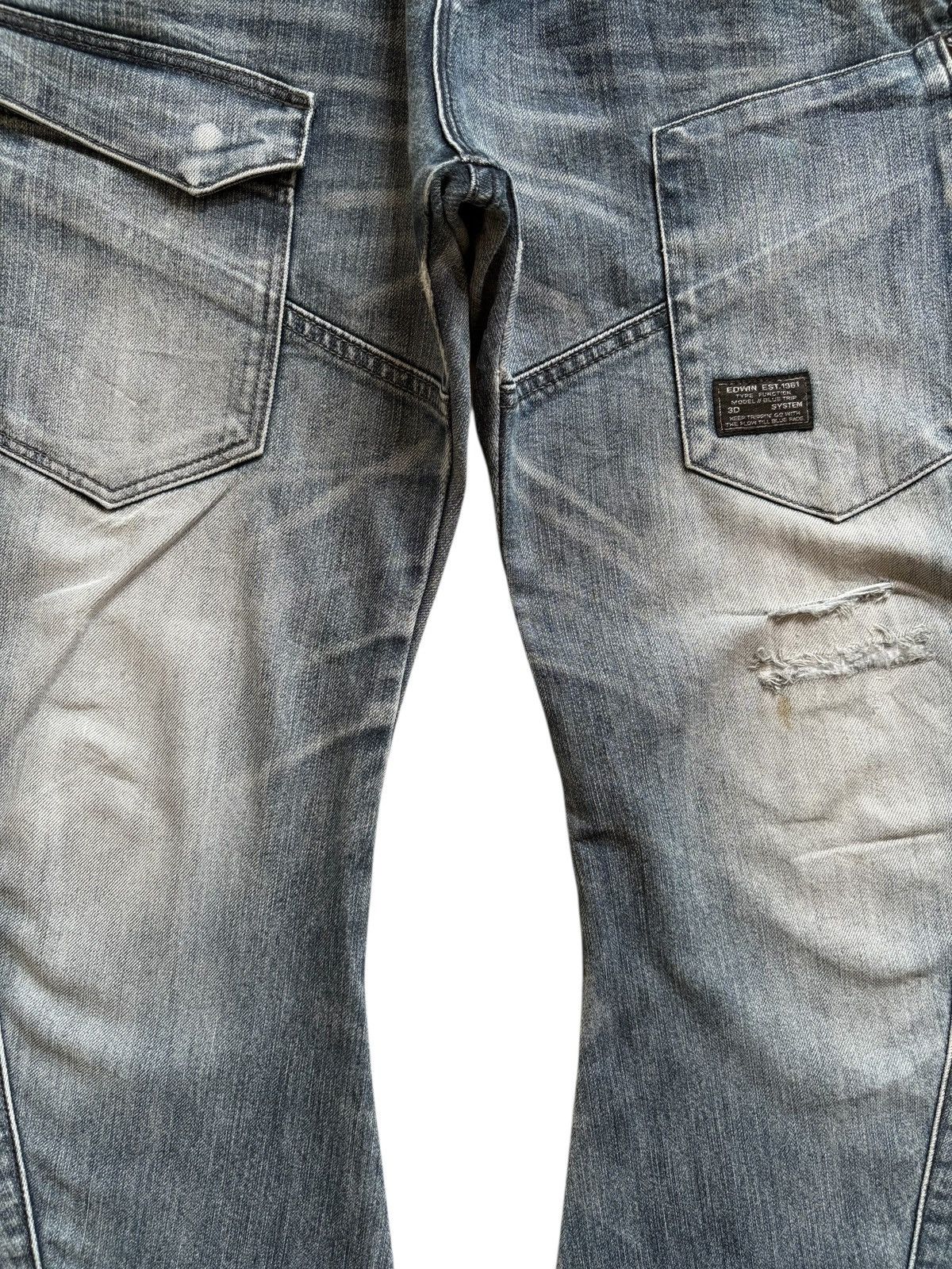 Edwin Vintage Edwin Blue Trip Mud Wash Curved Leg Distress Jean Size US 32 / EU 48 - 5 Thumbnail