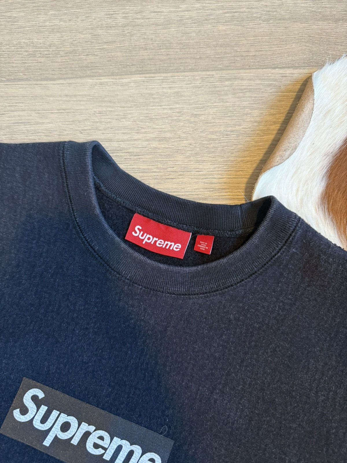 Supreme Supreme Washed Box Logo Crewneck Black Size US M / EU 48-50 / 2 - 3 Thumbnail