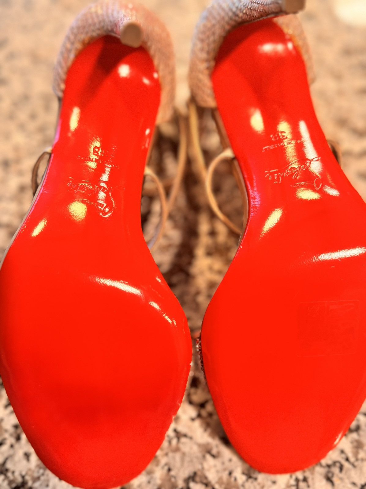 Christian Louboutin Christian Louboutin Choca 100 Specchio Glitter Heels Size US 7 / IT 37 - 10 Thumbnail