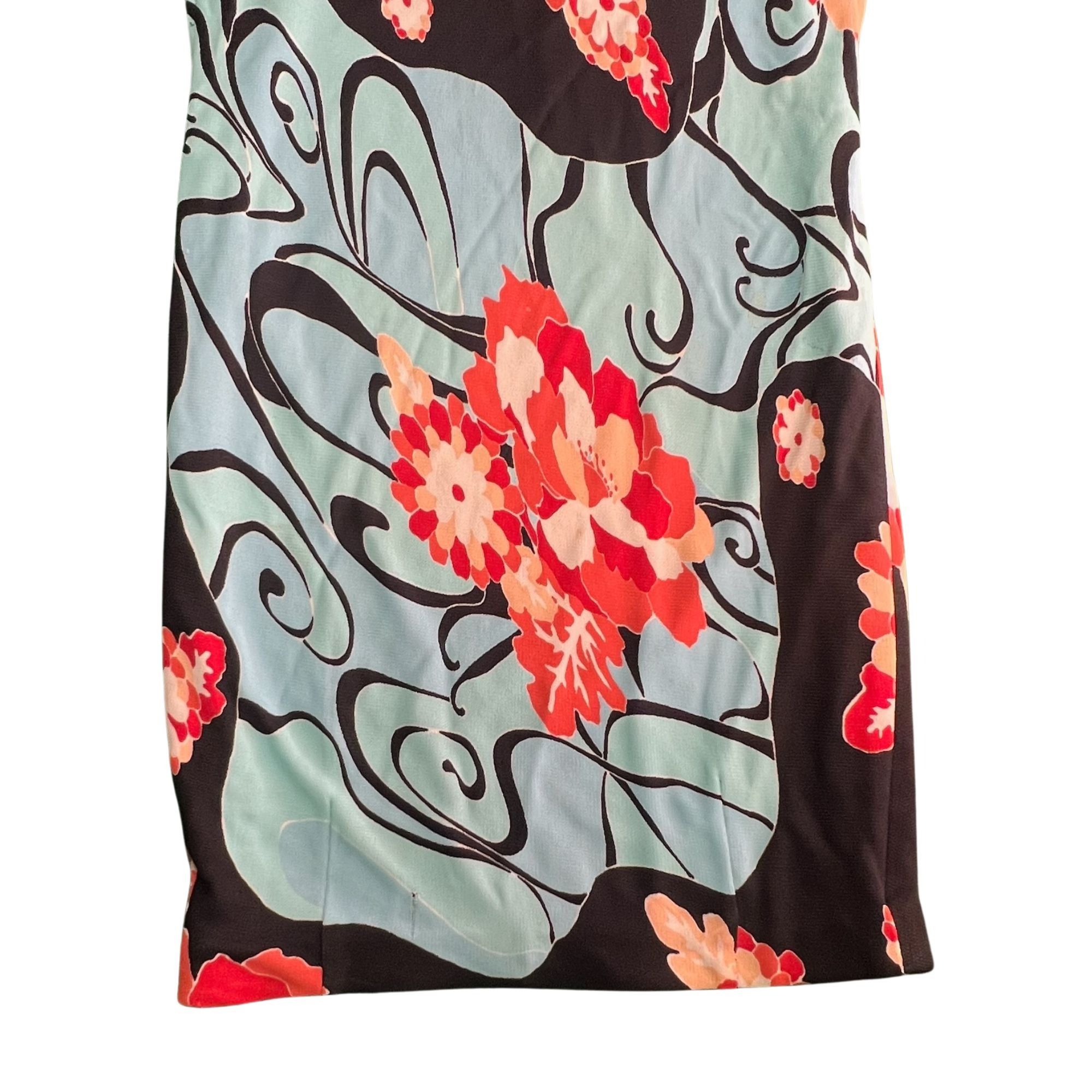 Guess Guess Womens XS Floral Print Skirt Black Red Multi-Color Mid Size 26" / US 2 / IT 38 - 4 Thumbnail