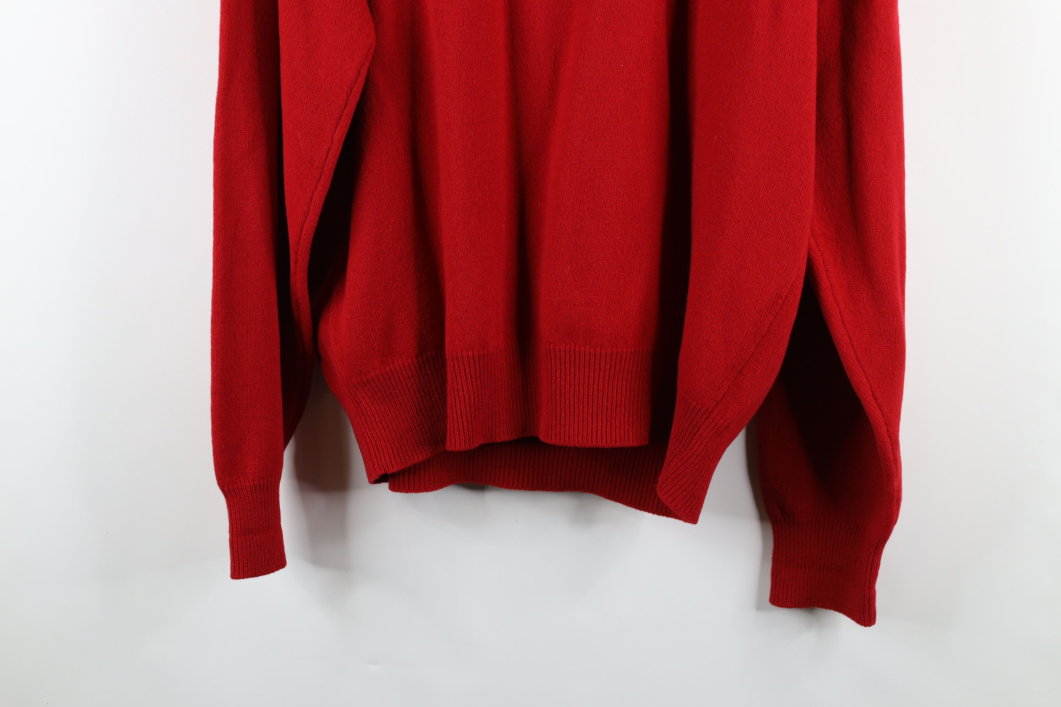 Vintage Vintage 90s Streetwear Heavy Lambswool Knit V-Neck Sweater Size US XL / EU 56 / 4 - 13 Thumbnail