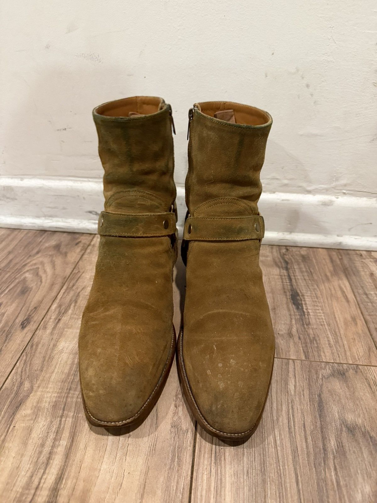 Saint Laurent Paris Nut Suede Harness Wyatt Boots 44 Size US 11 / EU 44 - 2 Thumbnail