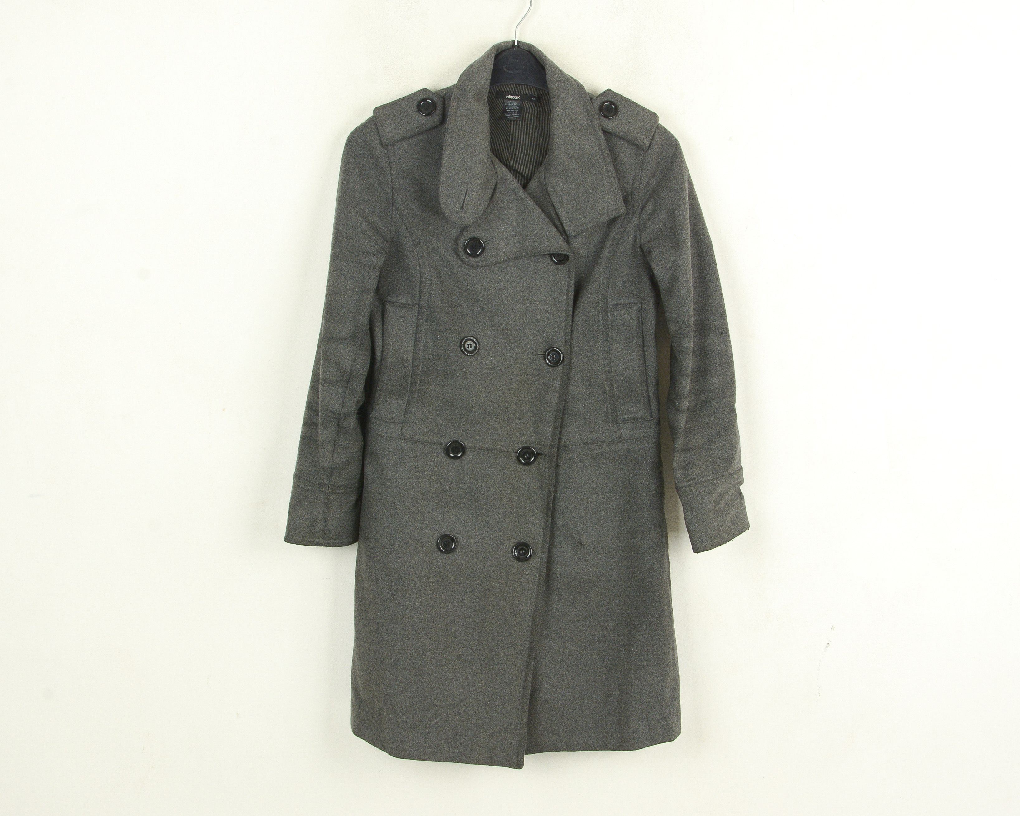 Filippa K Women XS Wool Coat UK 4 Jacket EU 32 Double Breasted Size XS / US 0-2 / IT 36-38 - 1 Thumbnail