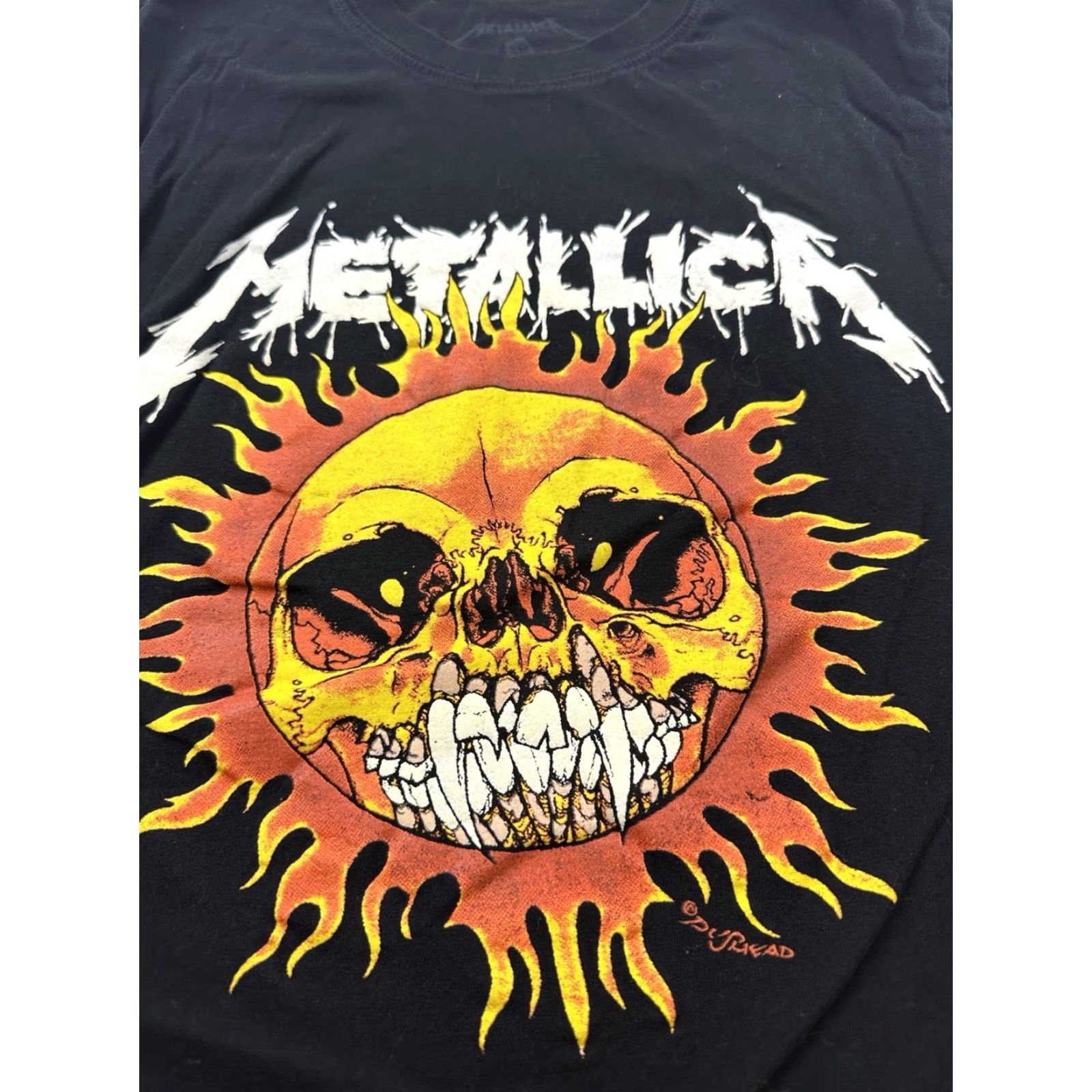 Vintage Metallica Shirt Womens Small Black Pushead Skull Sun Graphic Band Crew Tee Size S / US 4 / IT 40 - 2 Thumbnail