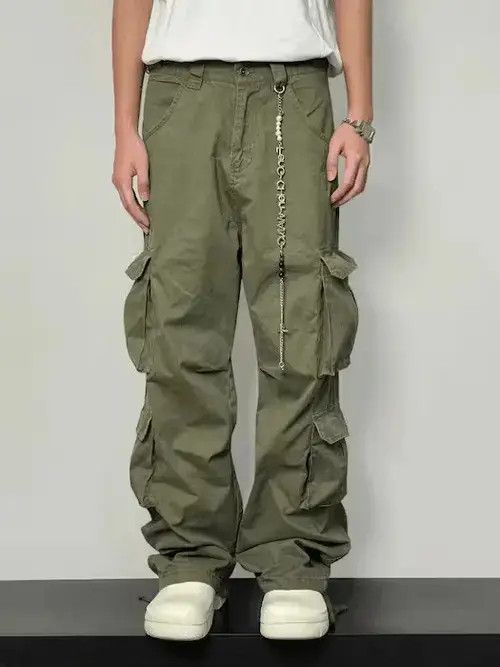 Merc Street retro multi-pocket cargo casual pants Size US 34 / EU 50 - 4 Thumbnail