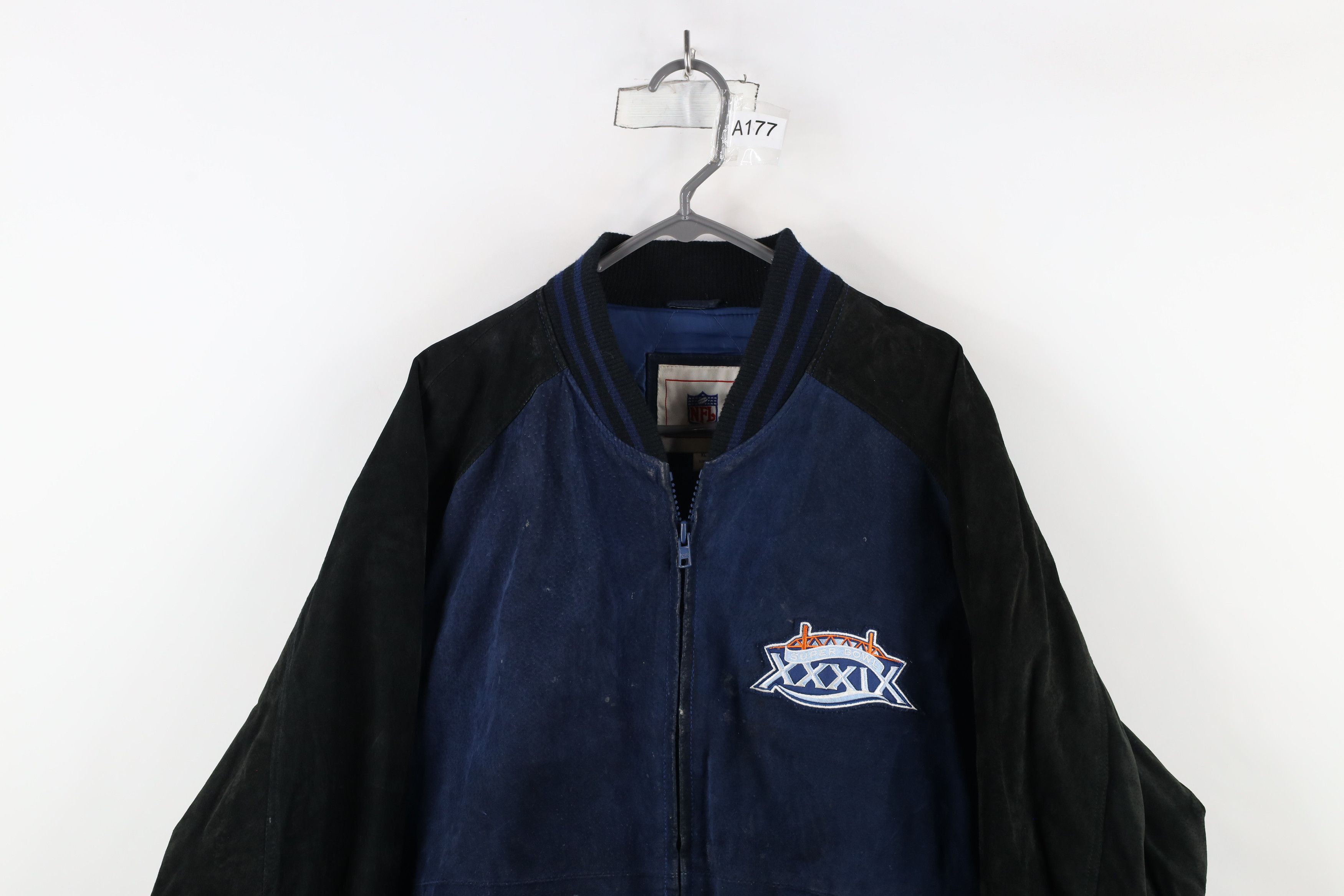 Vintage Vintage Y2K 2005 Super Bowl Suede Leather Bomber Jacket Size US XXL / EU 58 / 5 - 2 Thumbnail