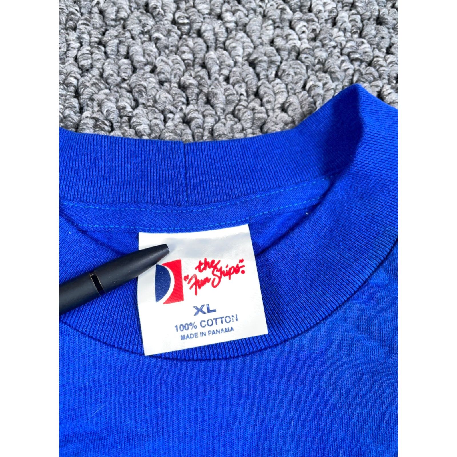 Nautica VTG Carnival Cruise T-Shirt Nautical Blue Adult XL Cotton Short Sleeve Crew Neck Single Stitch Fish Print Men Size US XL / EU 56 / 4 - 3 Thumbnail