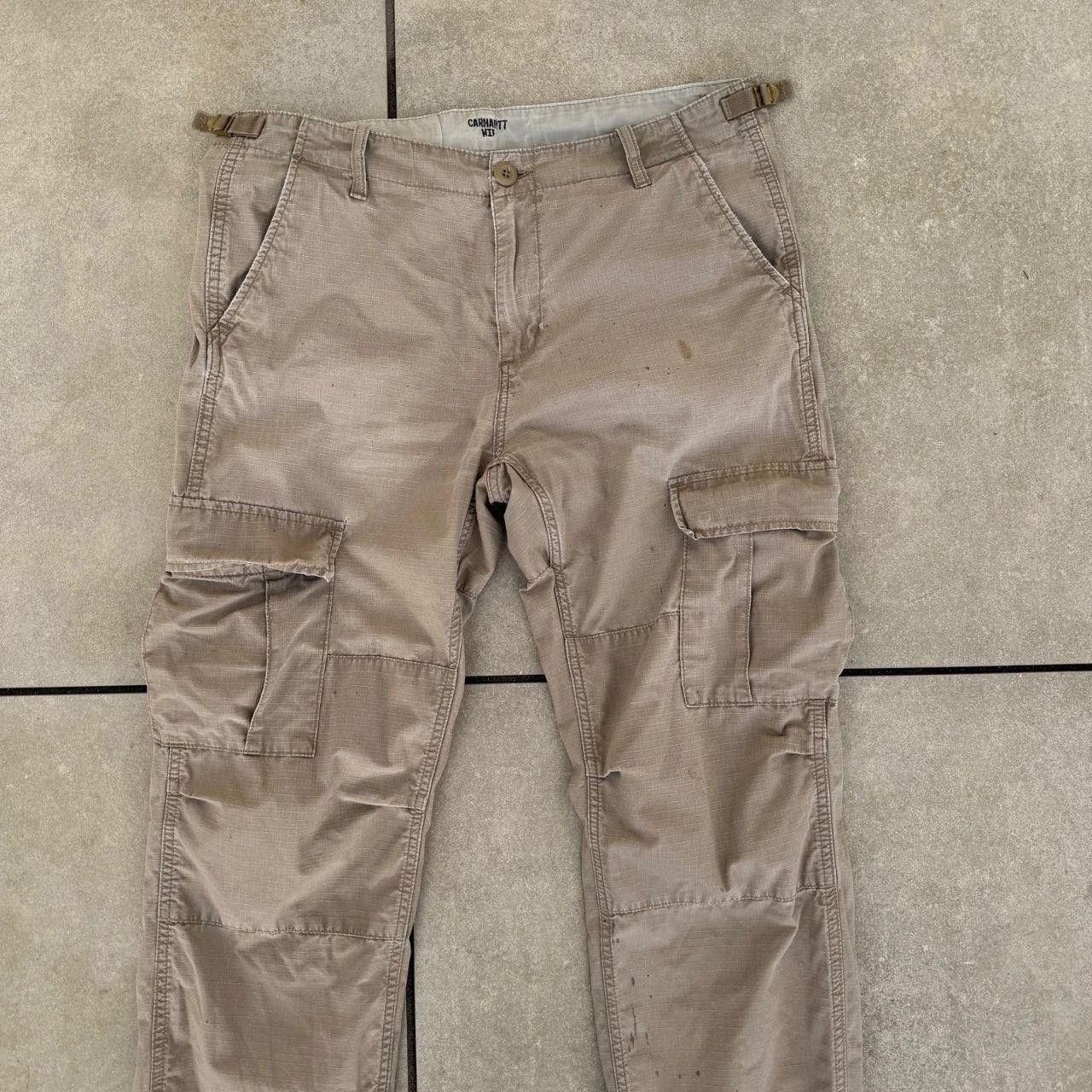 Carhartt Carhartt Vintage Bottoms Beige Cargo Thrashed Size US 32 / EU 48 - 3 Thumbnail