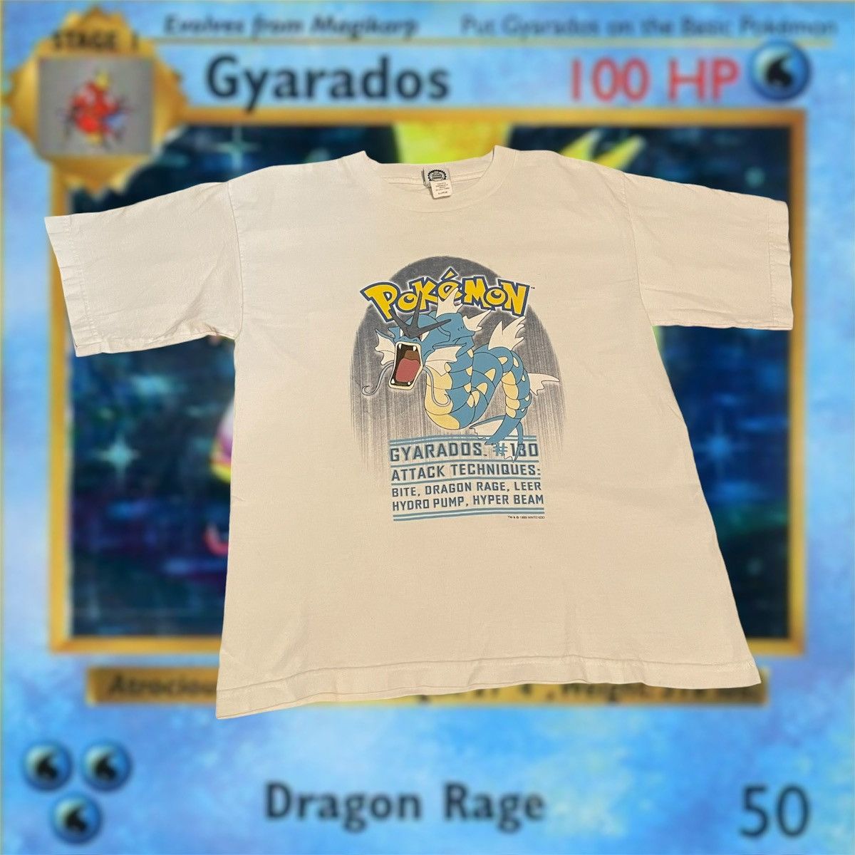 Nintendo × Pokemon × Vintage Vintage 1999 Gyarados Pokémon Catch ‘Em All Nintendo Tee Size US M / EU 48-50 / 2 - 1 Thumbnail