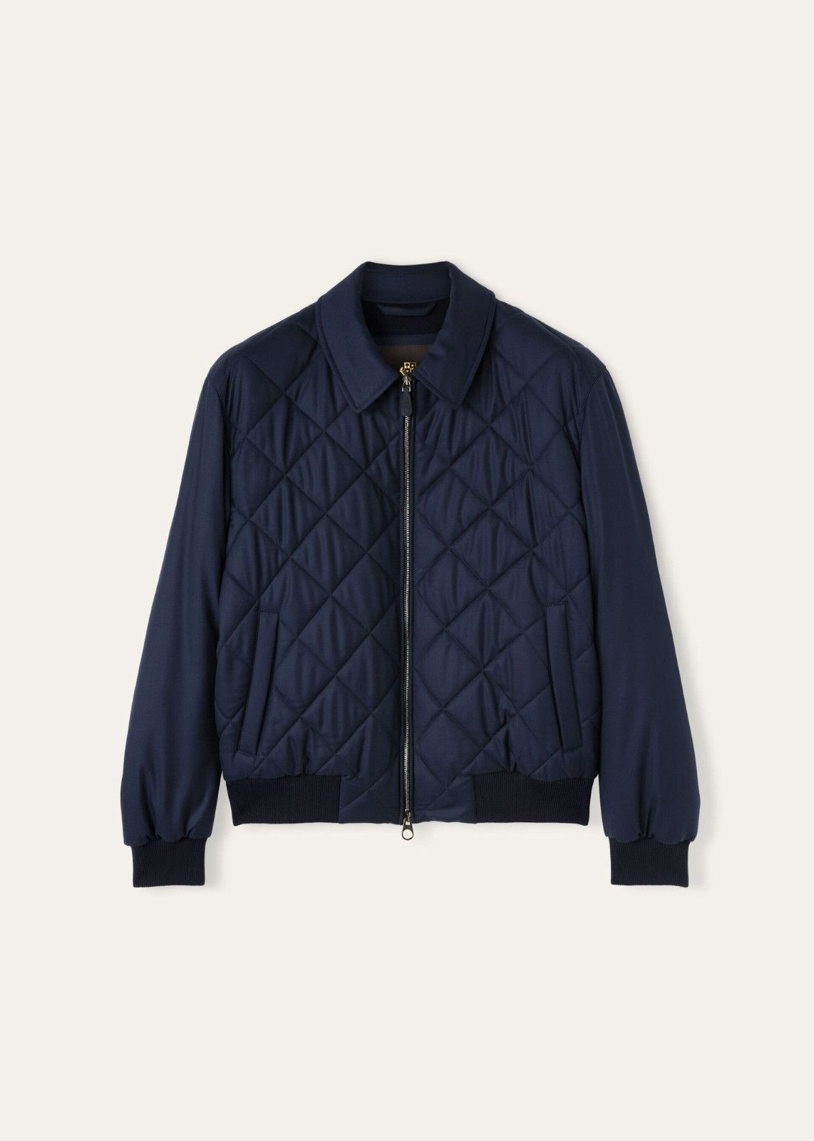Loro Piana o1srvl11e0125 Ampay Tasmanian Bomber Jacket in Navy Blue Size US S / EU 44-46 / 1 - 1 Thumbnail