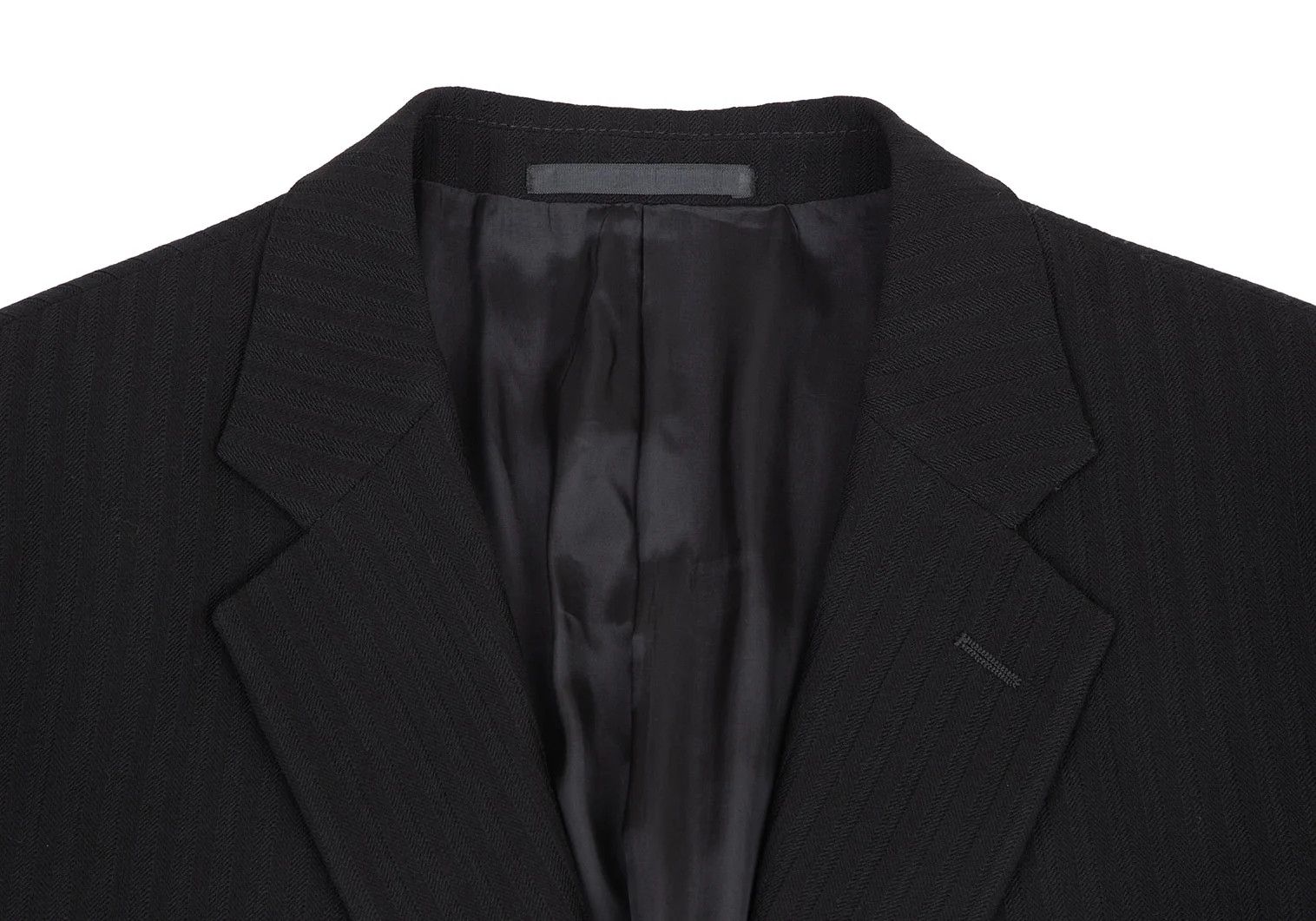 Armani Collezioni Shadow Stripe 2-Button Jacket in Black Size 52R Size US XXS / EU 40 - 3 Thumbnail