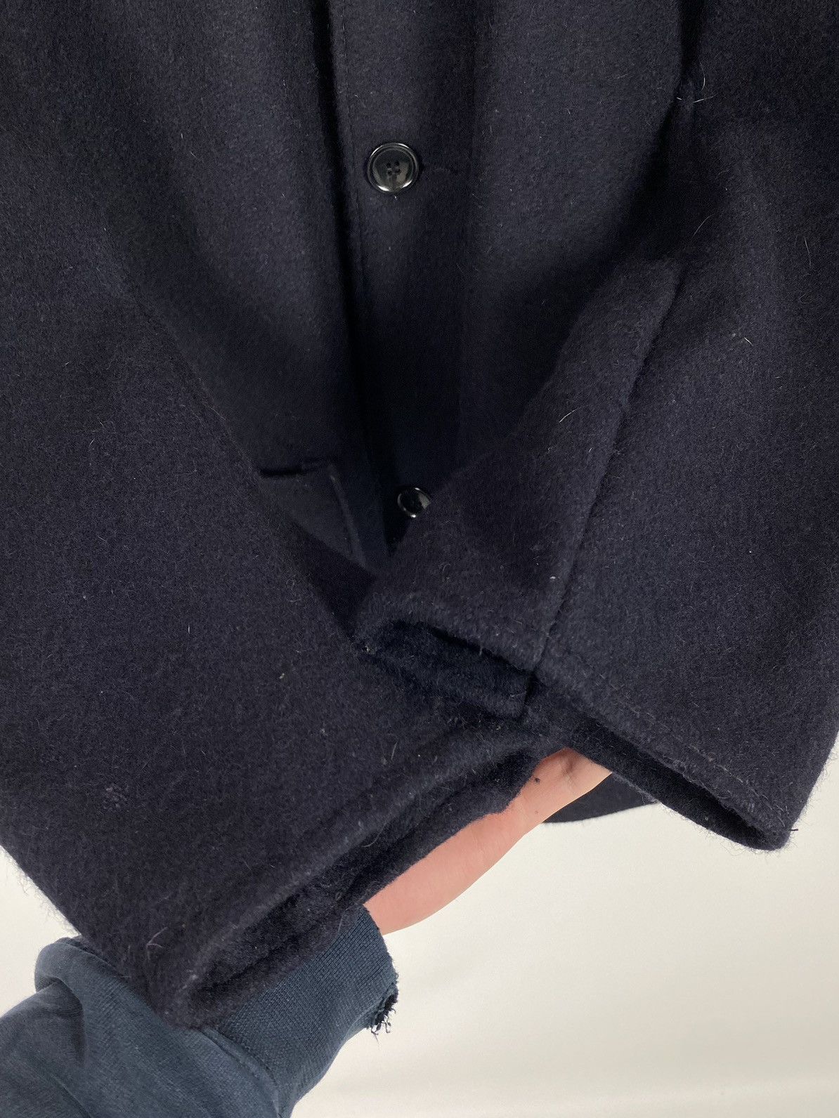 Vintage 1980’s Vintage Navy Wool Orange Poly Coated Donkey Jacket Size US L / EU 52-54 / 3 - 8 Thumbnail